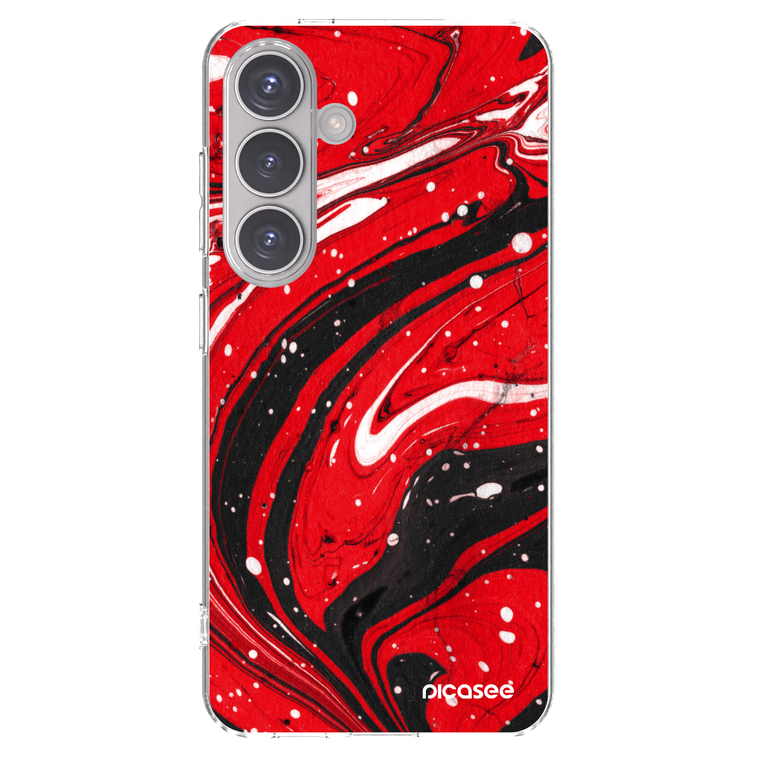 Picasee silikonski prozorni ovitek za Samsung Galaxy S24 S921B 5G - Red black
