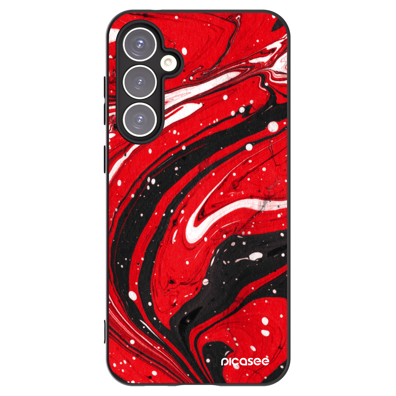 Picasee silikonski črni ovitek za Samsung Galaxy S23 FE S711B - Red black