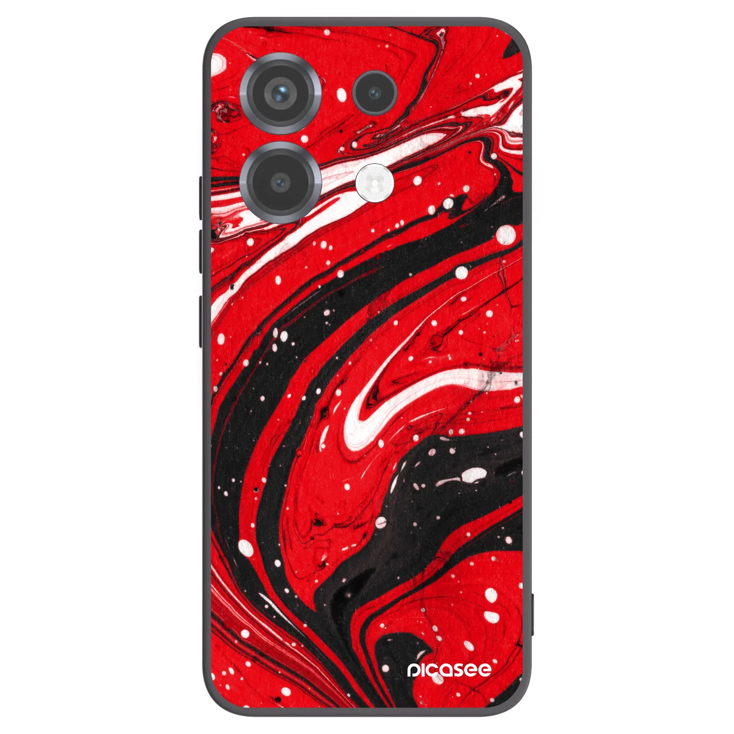 Picasee silikonski črni ovitek za Xiaomi Poco X6 - Red black