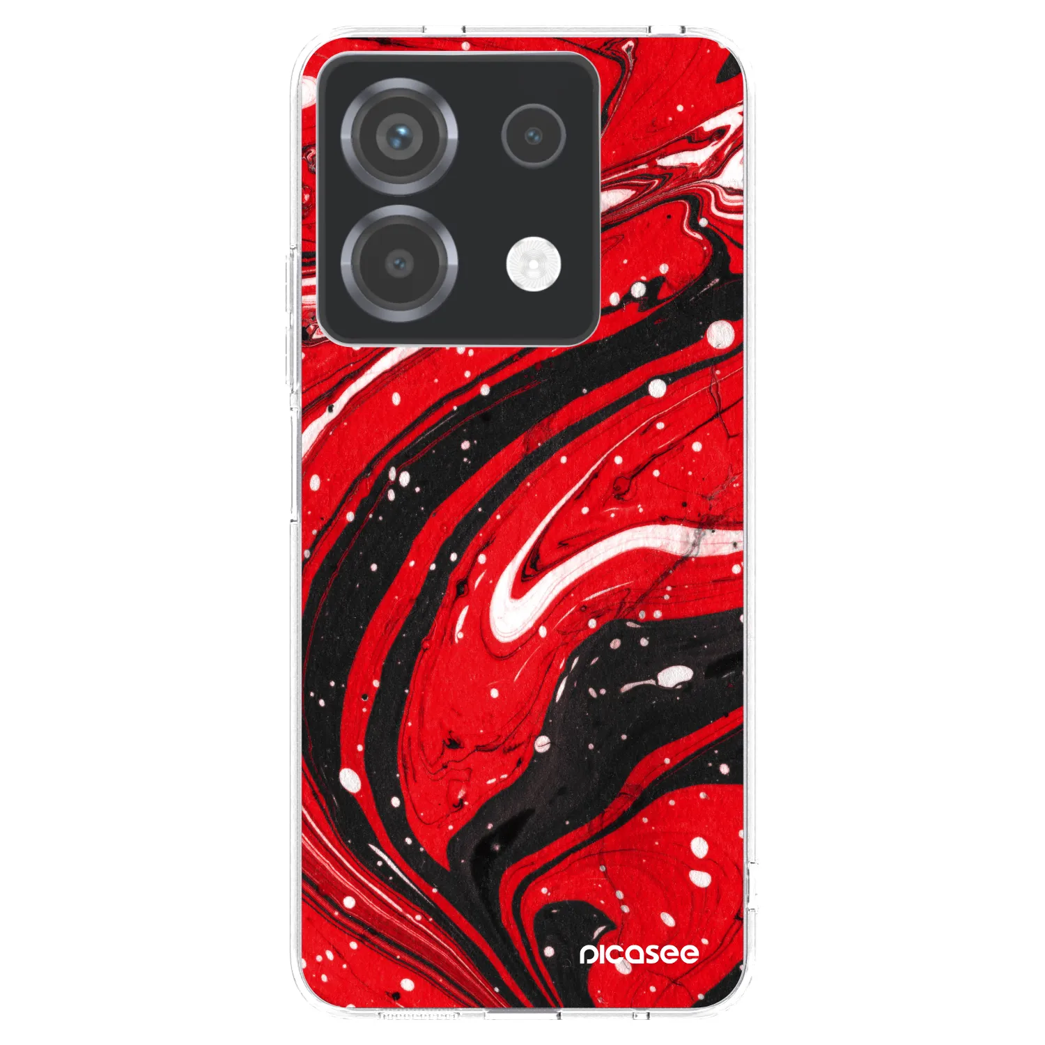 Picasee silikonski prozorni ovitek za Xiaomi Poco X6 - Red black