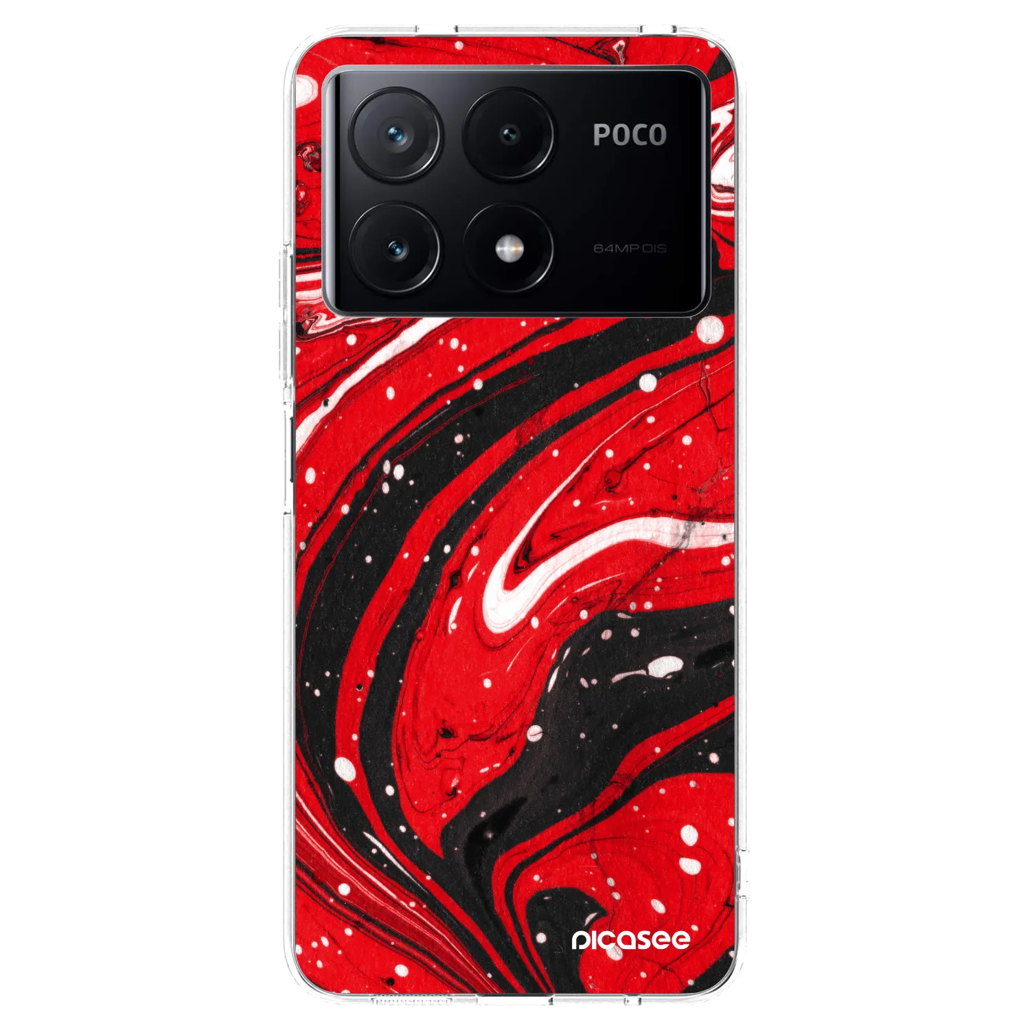 Picasee silikonski prozorni ovitek za Xiaomi Poco X6 Pro - Red black