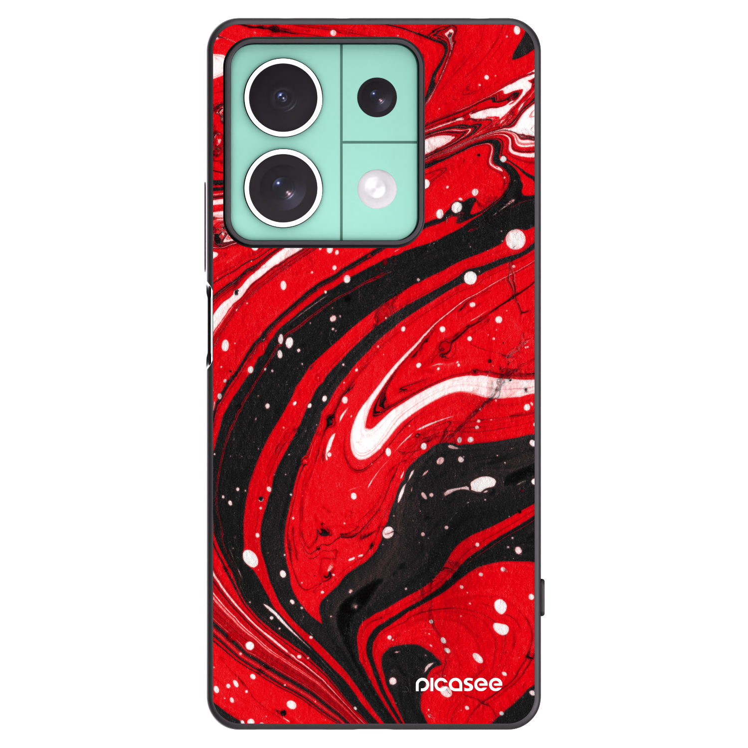 Picasee silikonski črni ovitek za Xiaomi Redmi Note 13 5G - Red black
