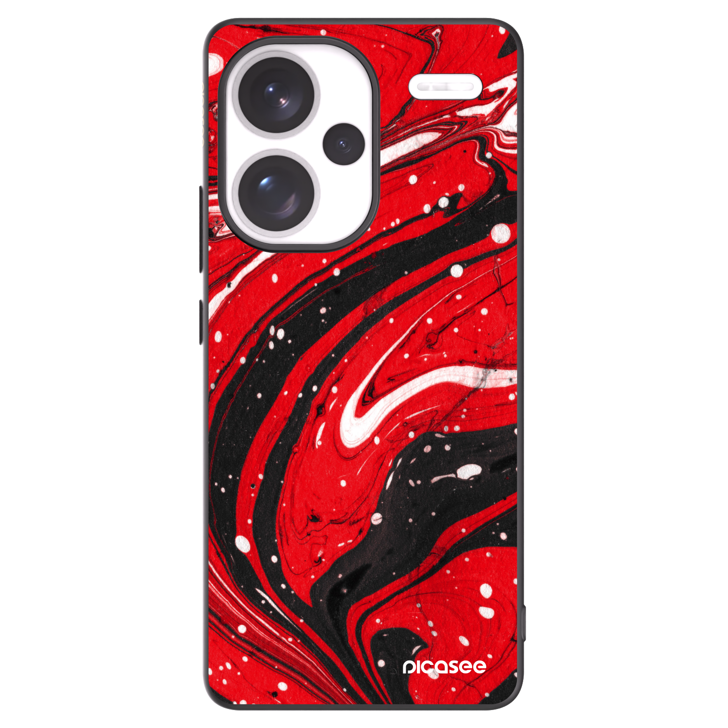 Picasee silikonski črni ovitek za Xiaomi Redmi Note 13 Pro+ 5G - Red black