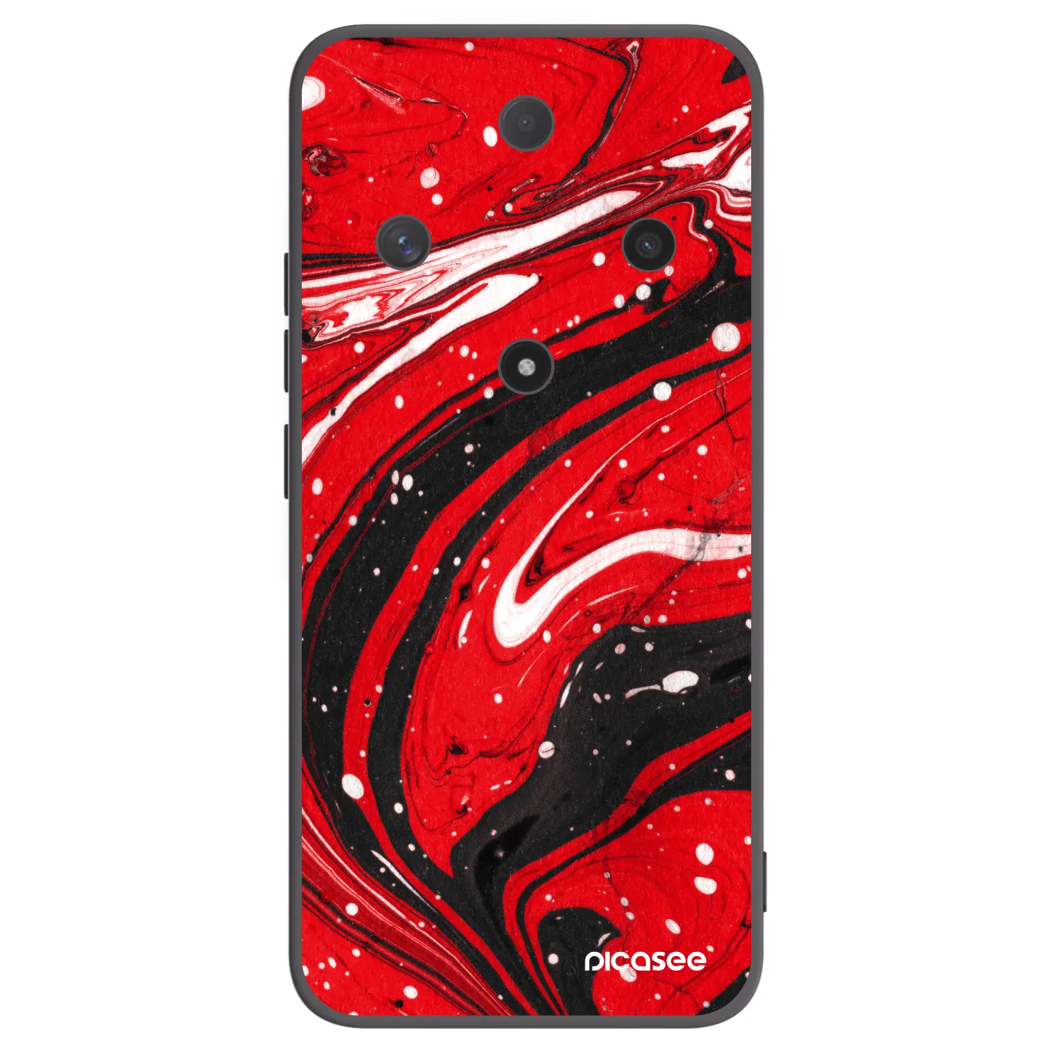 Picasee silikonski črni ovitek za Honor Magic6 Lite 5G - Red black
