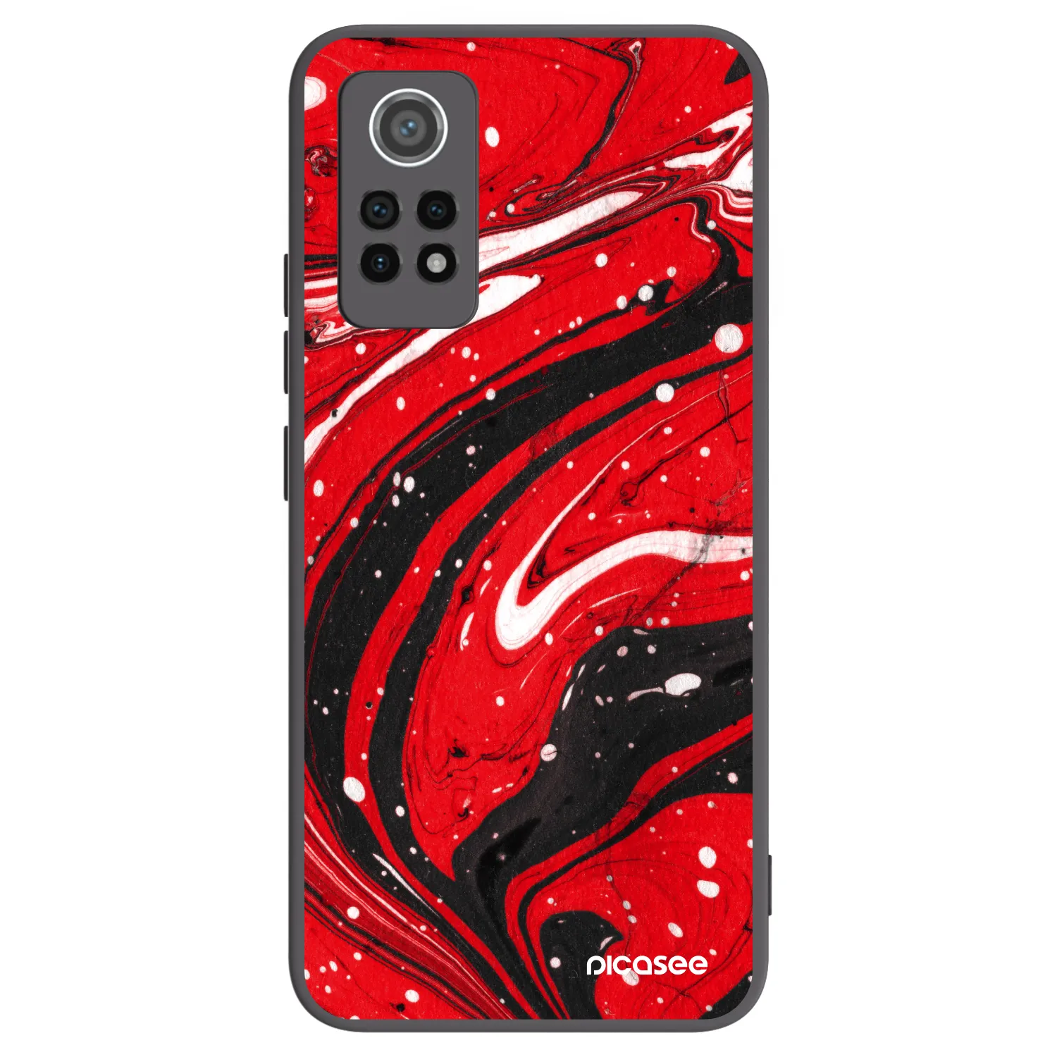 Picasee silikonski črni ovitek za Xiaomi Redmi Note 12 Pro 4G - Red black