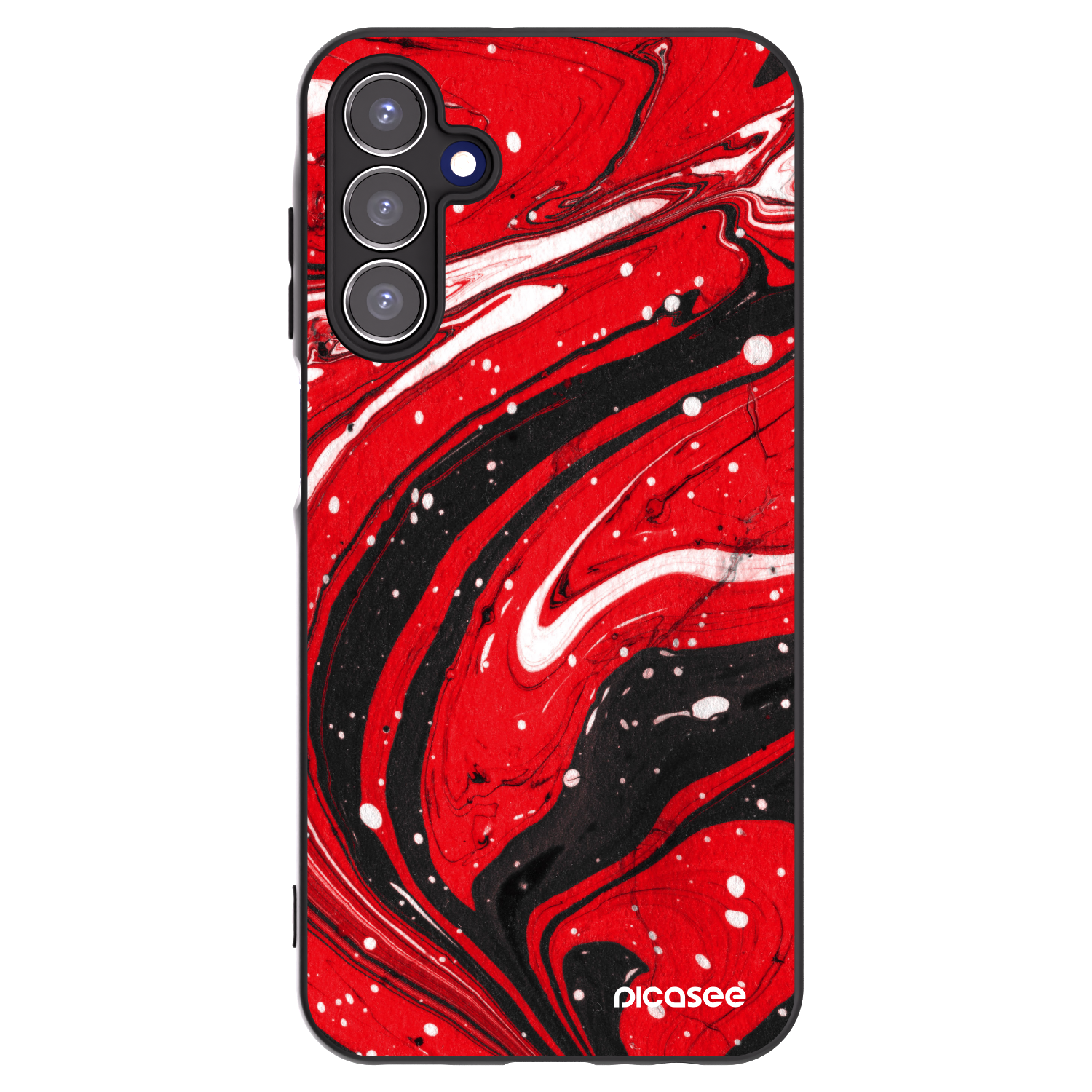 Picasee silikonski črni ovitek za Samsung Galaxy A15 A155F 4G - Red black