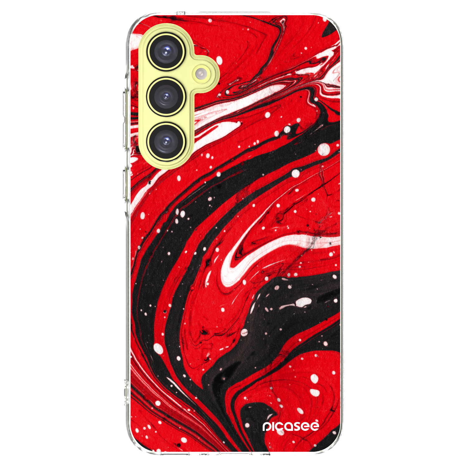 Picasee silikonski prozorni ovitek za Samsung Galaxy A35 5G A356B - Red black