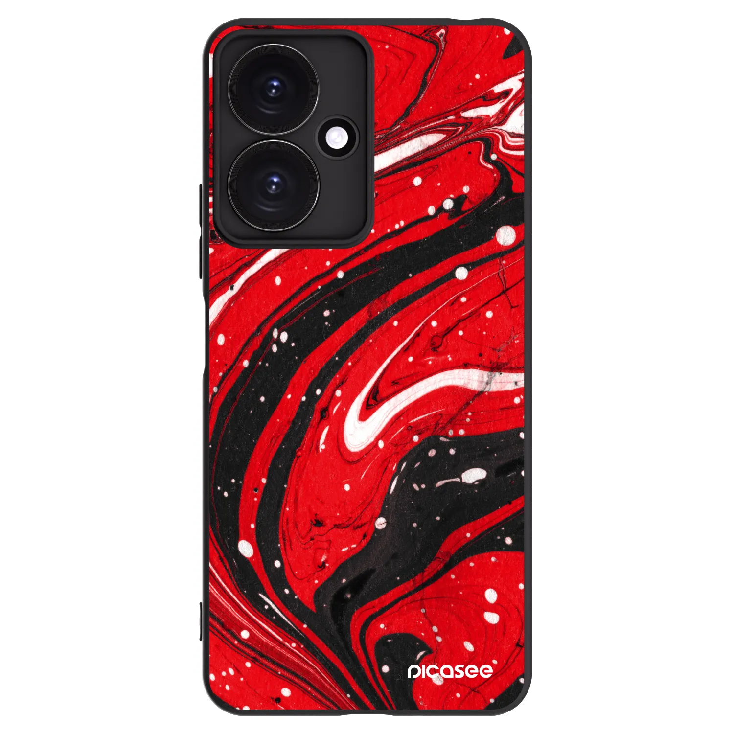Picasee silikonski črni ovitek za Xiaomi Redmi 13C 5G - Red black