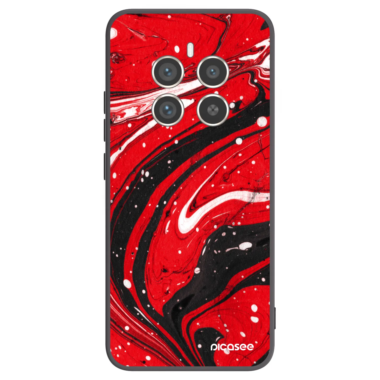 Picasee silikonski črni ovitek za Realme 12 Pro 5G - Red black