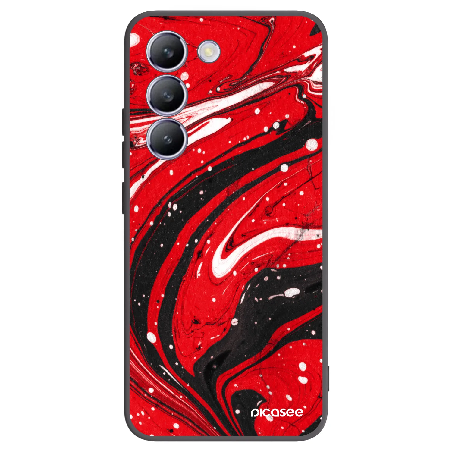 Picasee silikonski črni ovitek za Vivo V40 SE 5G - Red black