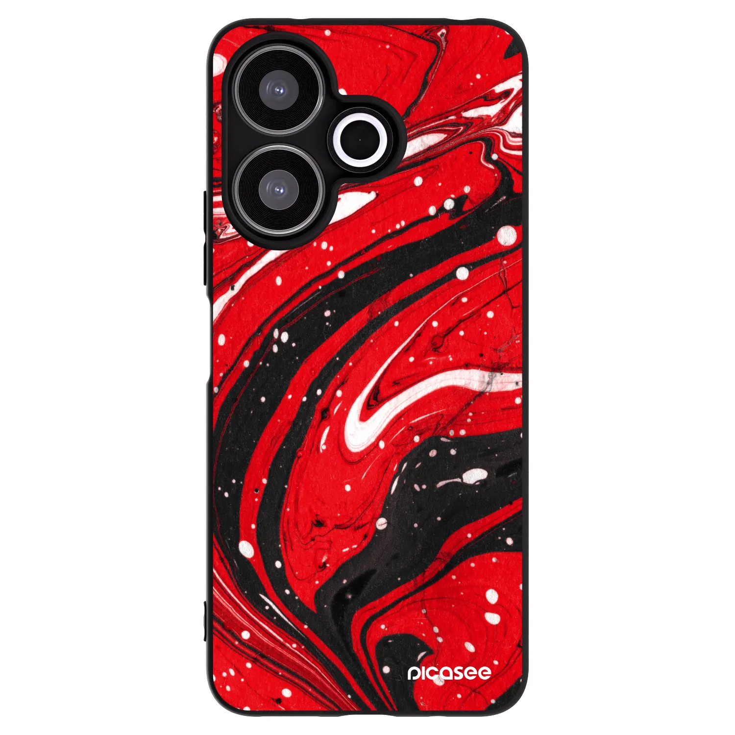 Picasee silikonski črni ovitek za Xiaomi Redmi 13 4G - Red black