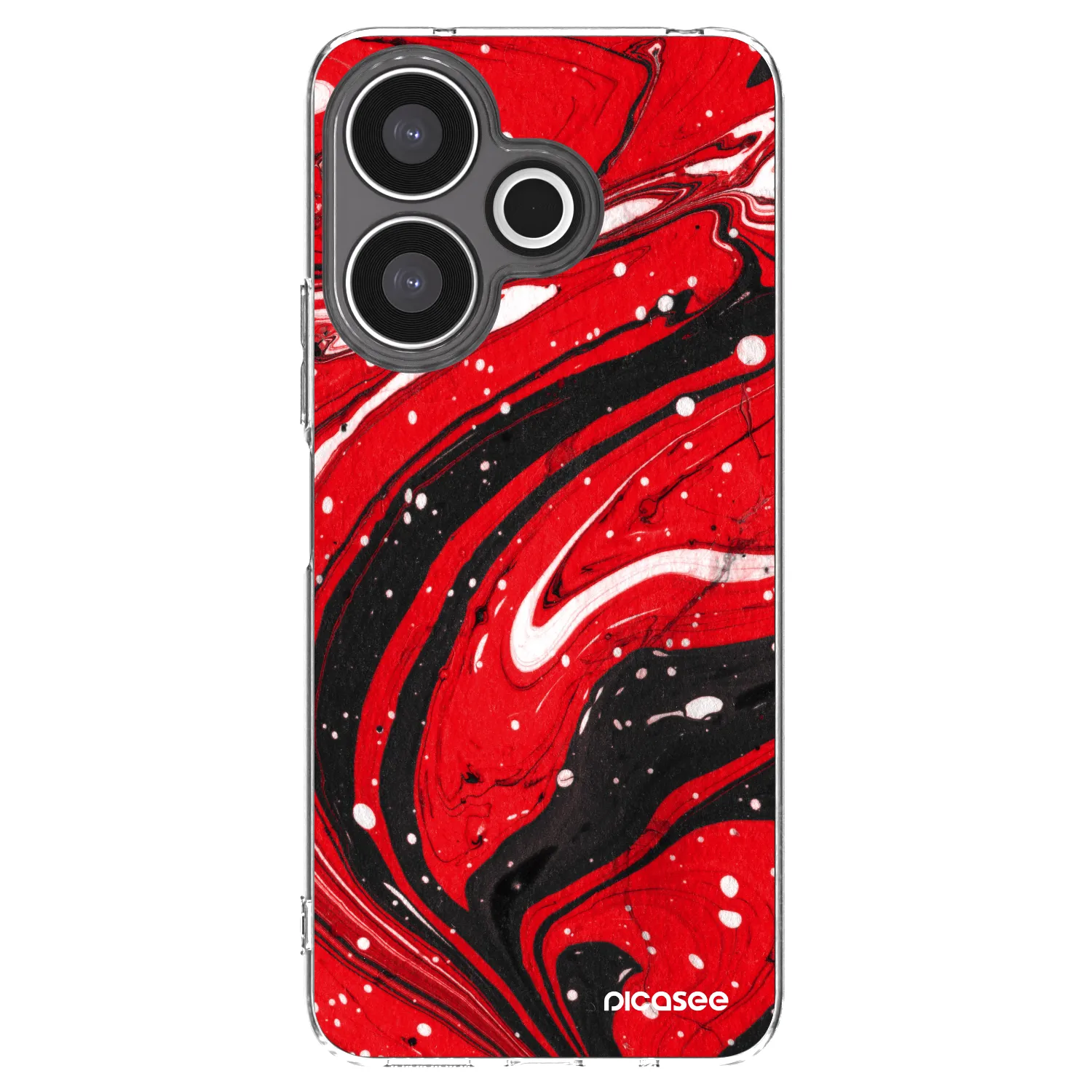 Picasee silikonski prozorni ovitek za Xiaomi Redmi 13 4G - Red black