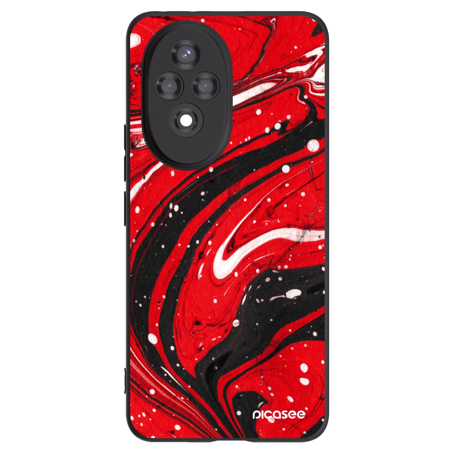 Picasee silikonski črni ovitek za Honor 200 Pro 5G - Red black