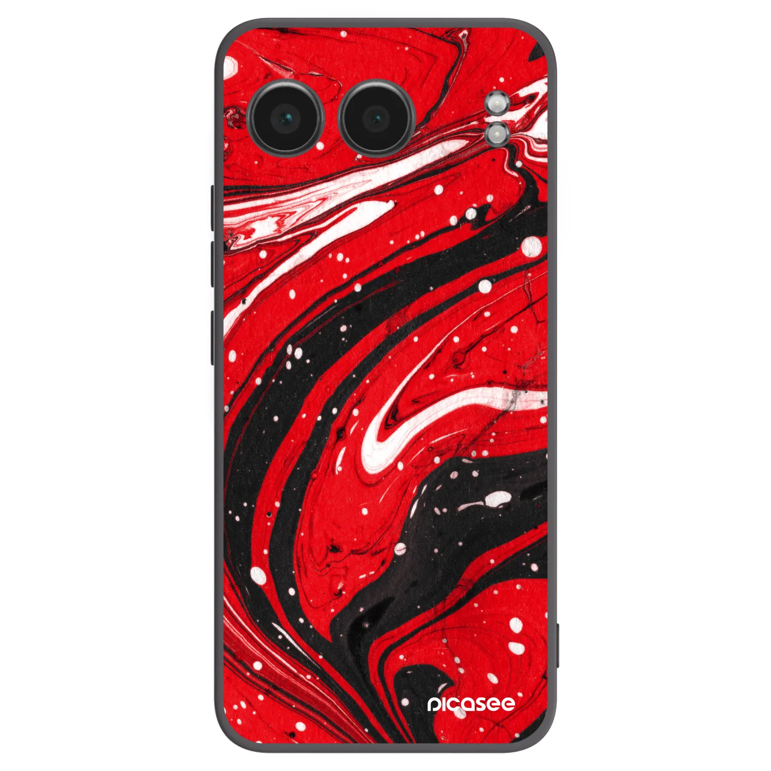 Picasee silikonski črni ovitek za OnePlus Nord 4 - Red black