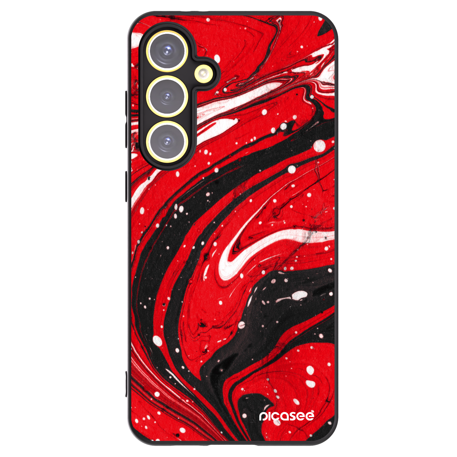 Picasee silikonski črni ovitek za Samsung Galaxy S24 FE S721B - Red black