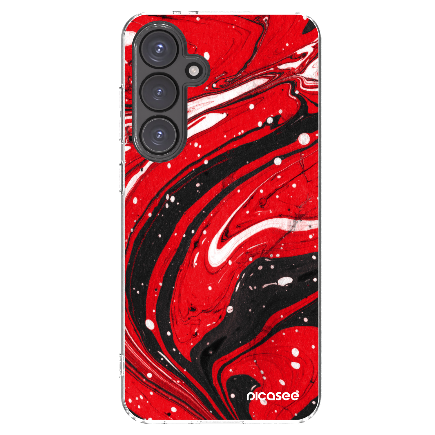 Picasee silikonski prozorni ovitek za Samsung Galaxy S24 FE S721B - Red black