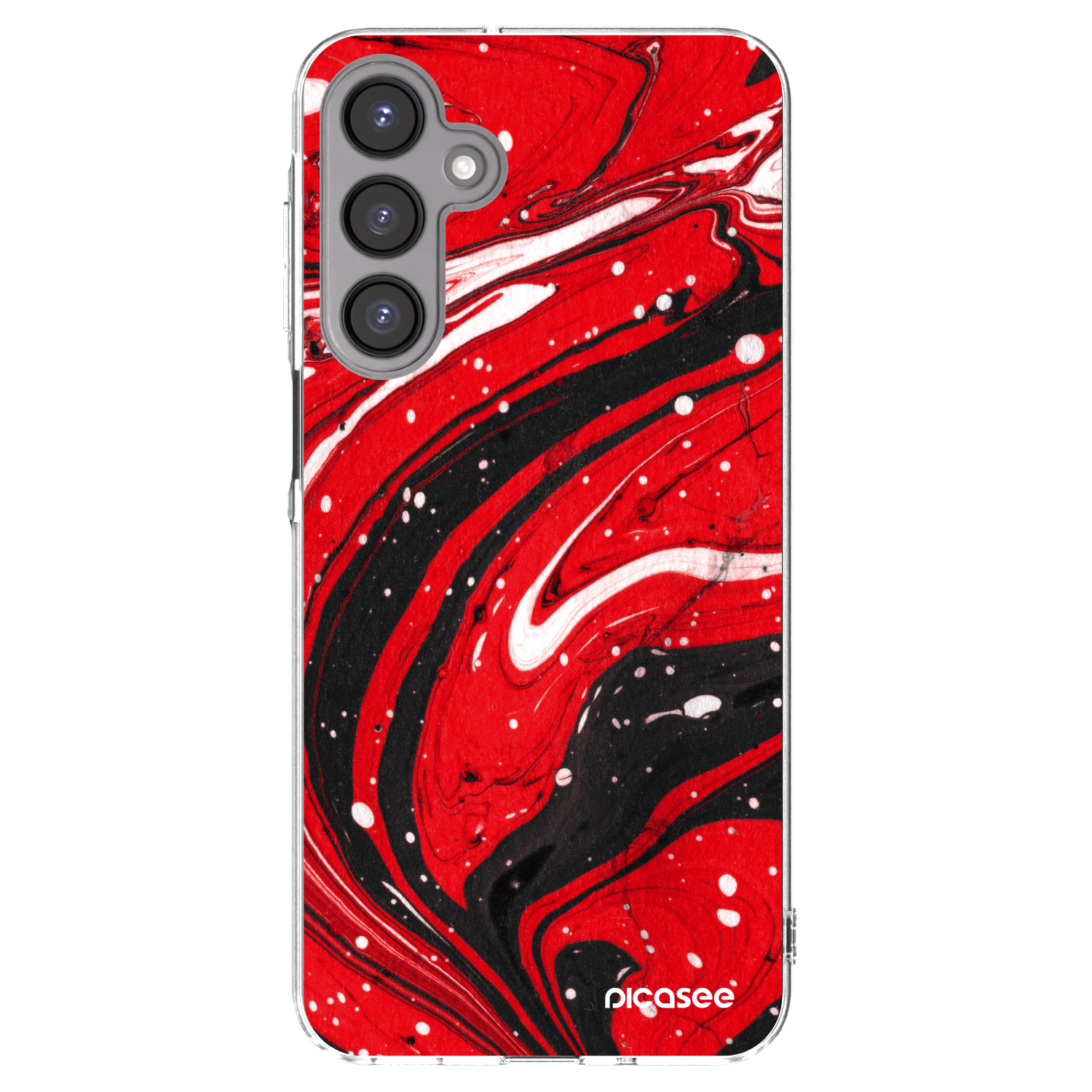 Picasee silikonski prozorni ovitek za Samsung Galaxy A16 5G - Red black