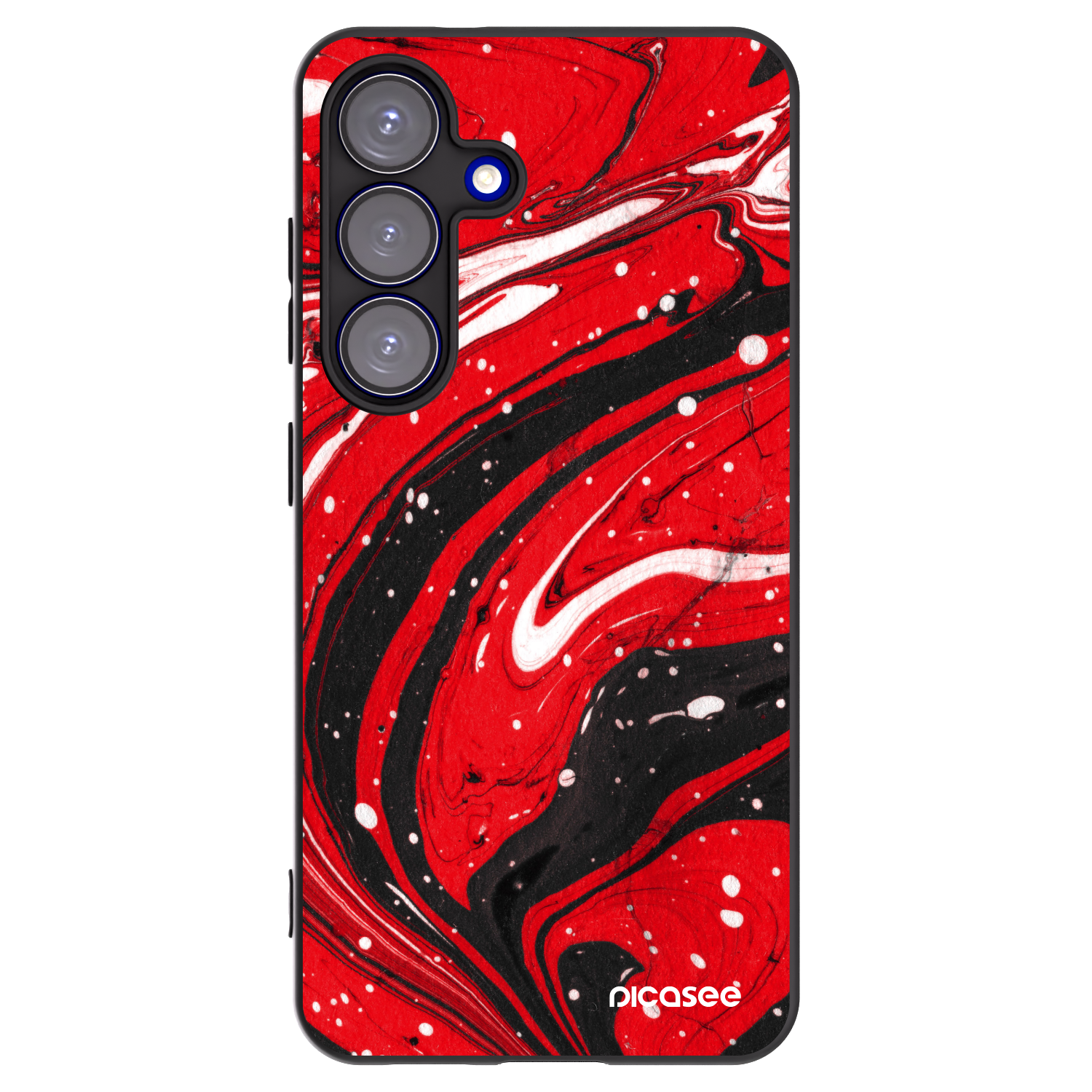 Picasee silikonski črni ovitek za Samsung Galaxy S25 5G - Red black