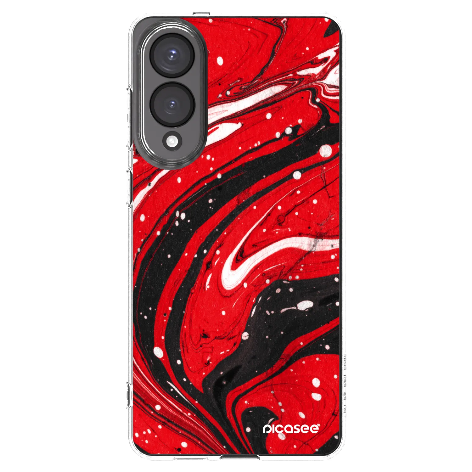 Picasee silikonski prozorni ovitek za Samsung Galaxy S25 Edge 5G - Red black