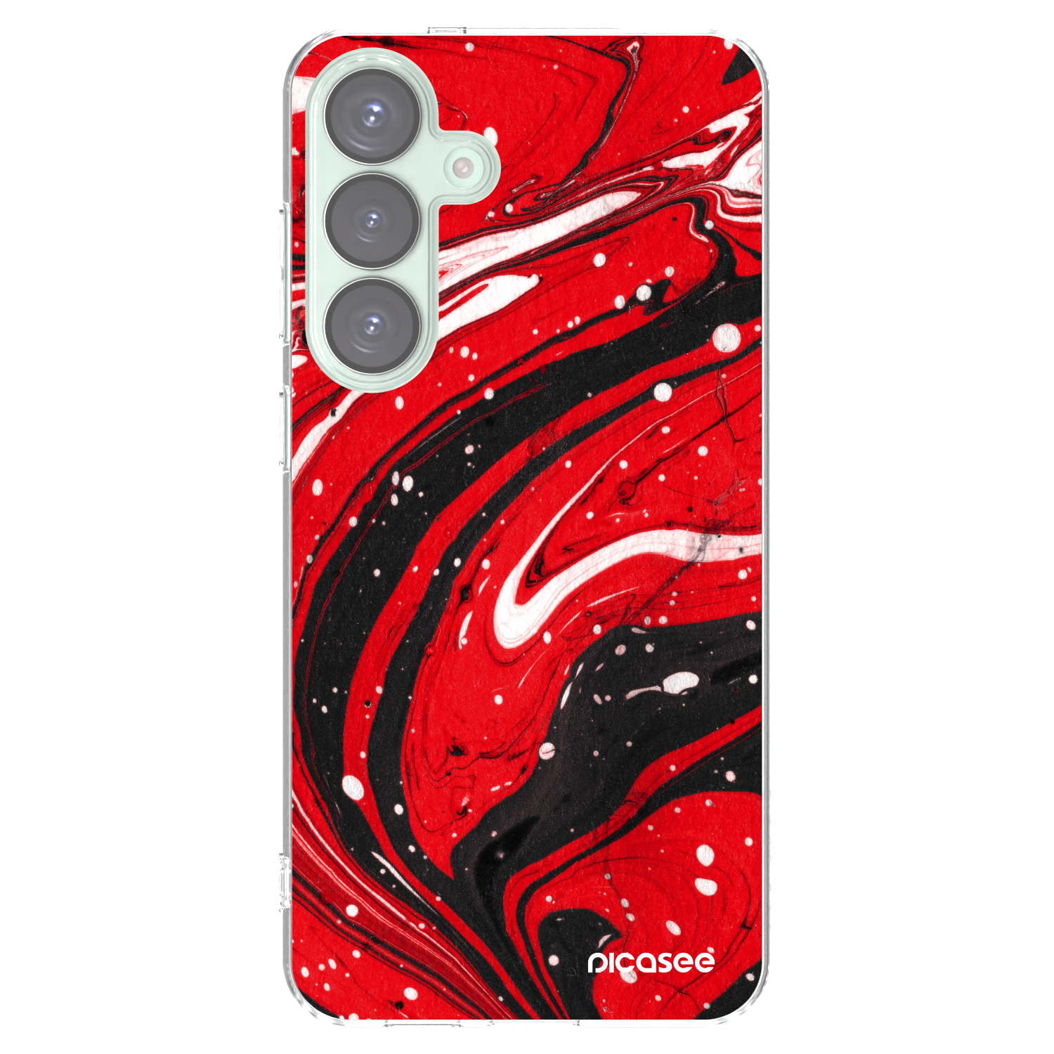 Picasee silikonski prozorni ovitek za Samsung Galaxy S25+ 5G - Red black