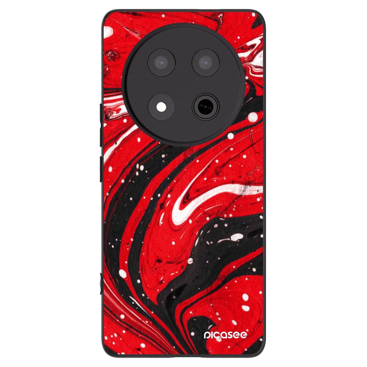 Picasee silikonski črni ovitek za Honor Magic7 Lite 5G - Red black