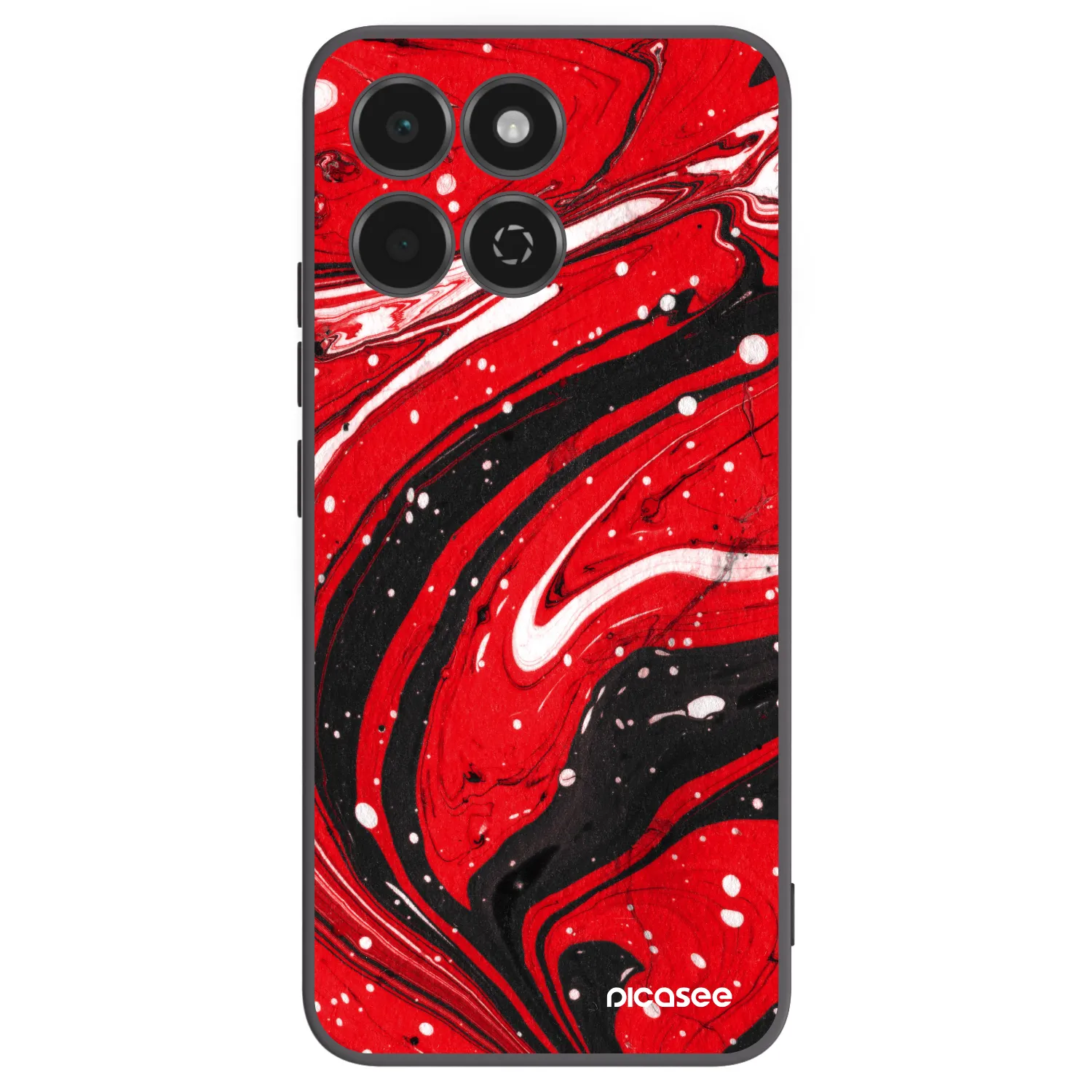 Picasee silikonski črni ovitek za Honor 200 Smart 5G - Red black