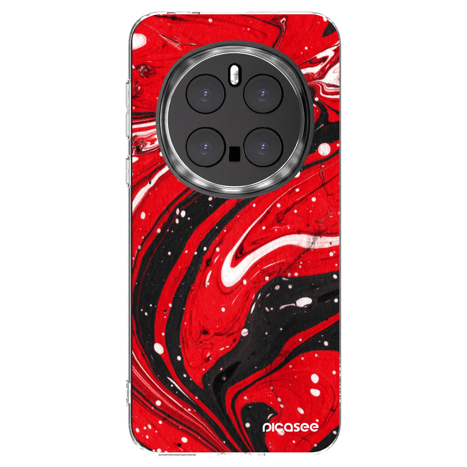 Picasee silikonski prozorni ovitek za Honor Magic7 Pro 5G - Red black