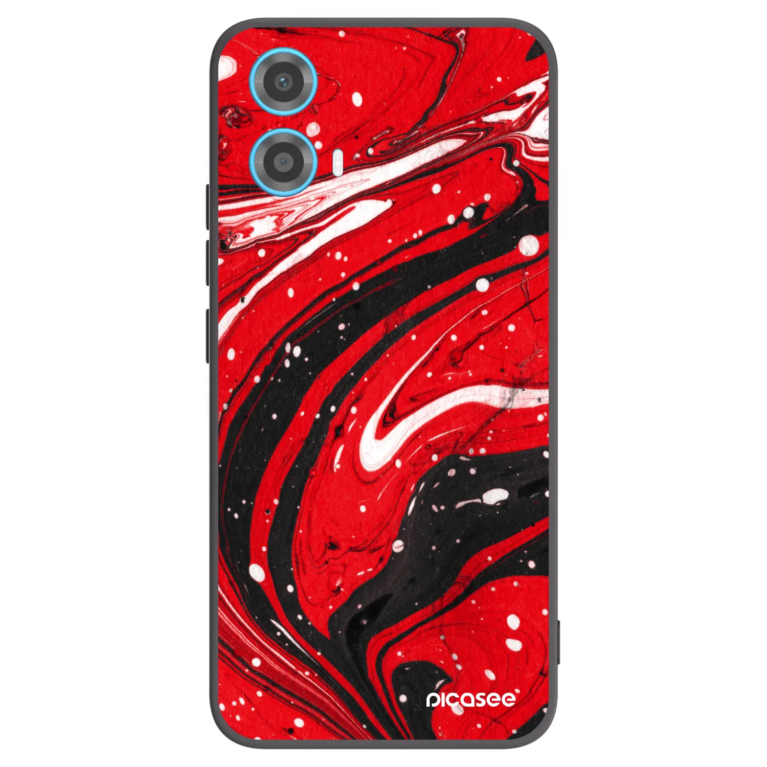 Picasee silikonski črni ovitek za Motorola Moto G34 5G - Red black