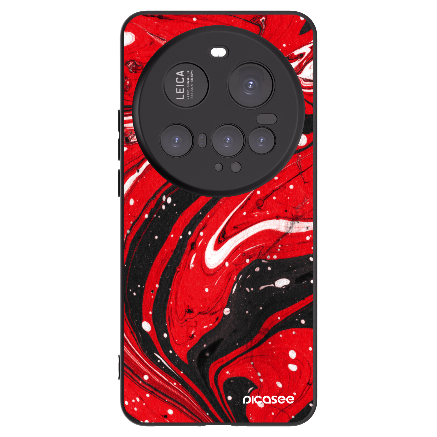 Picasee silikonski črni ovitek za Xiaomi 15 Ultra - Red black
