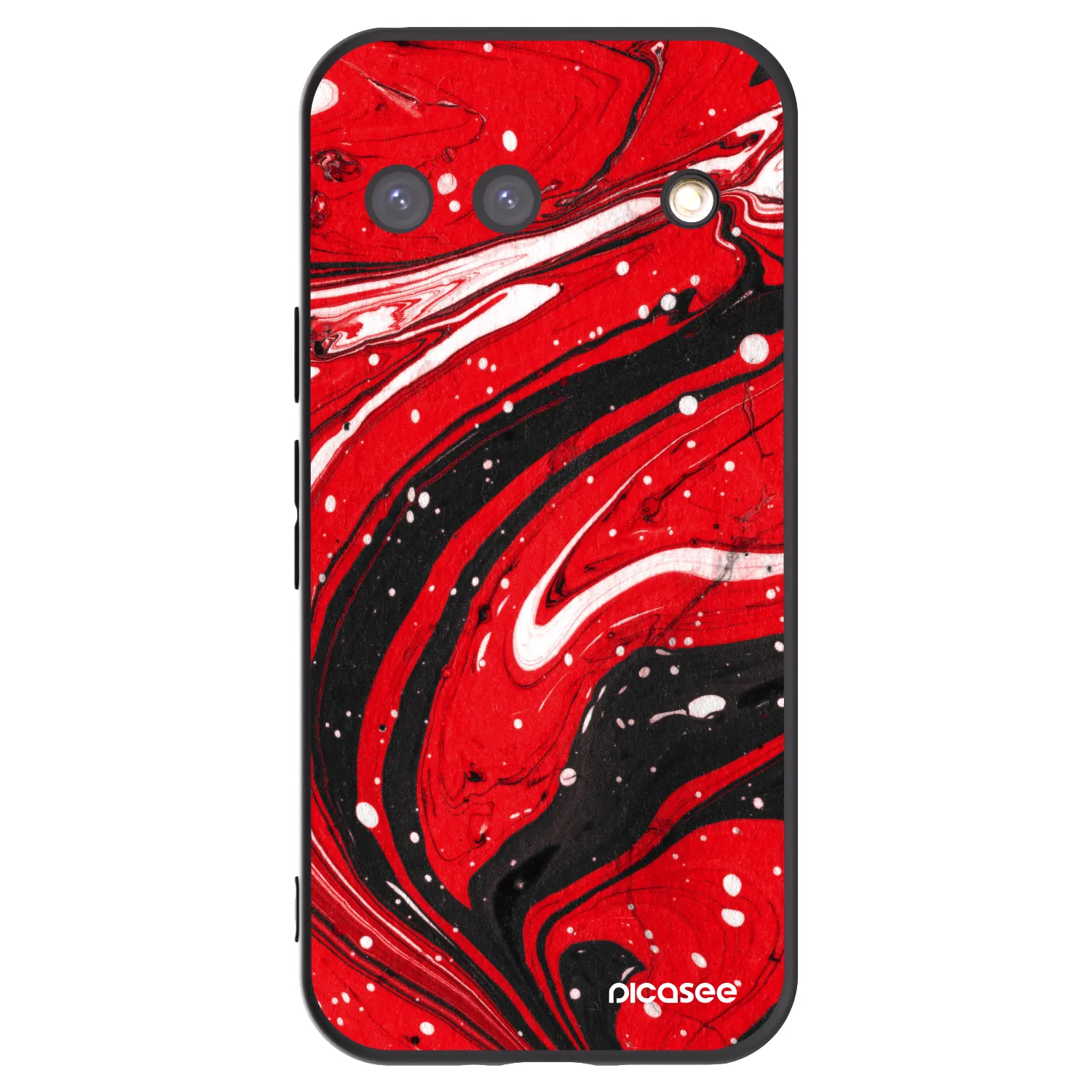 Picasee silikonski črni ovitek za Google Pixel 9 - Red black