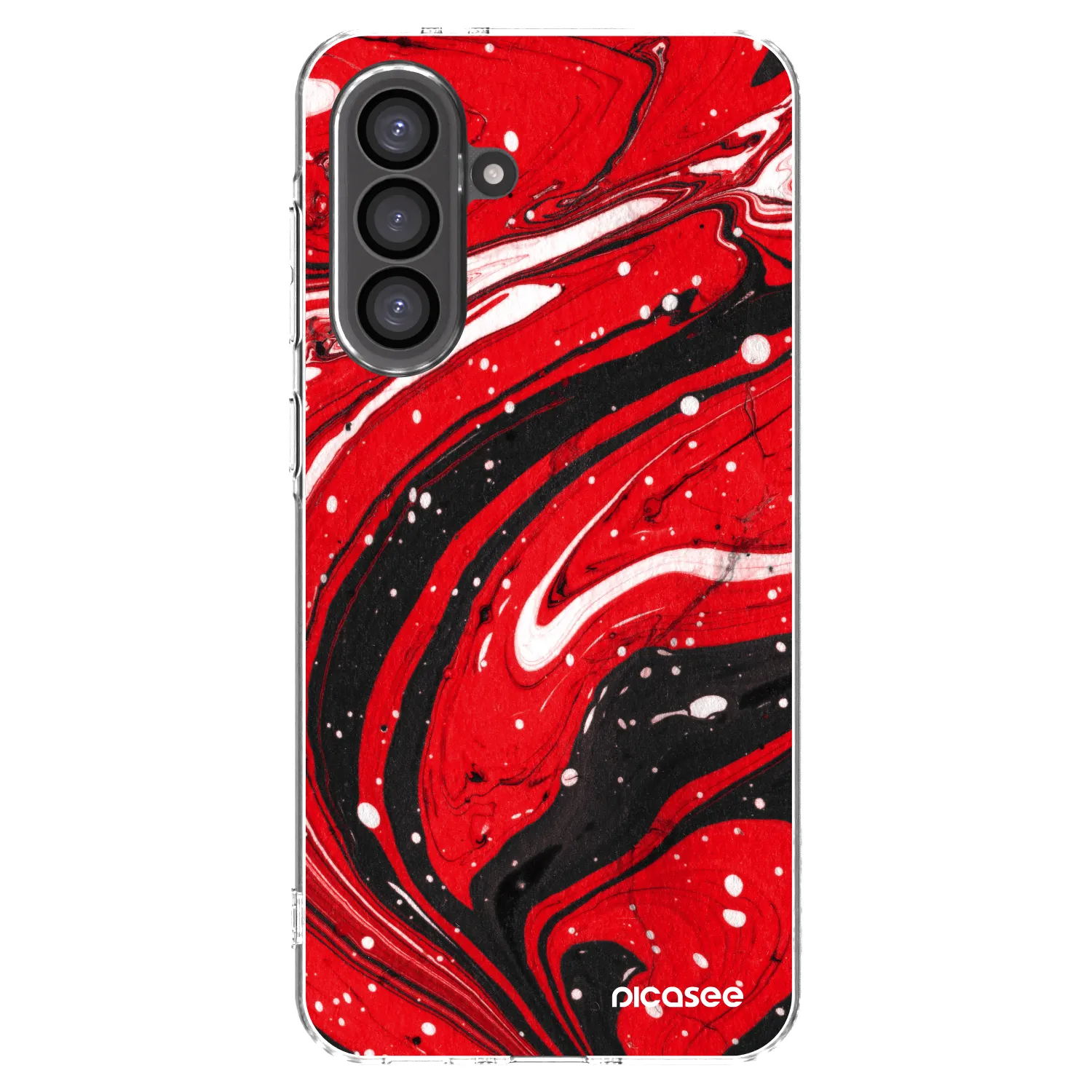 Picasee silikonski prozorni ovitek za Samsung Galaxy A56 5G A566B - Red black