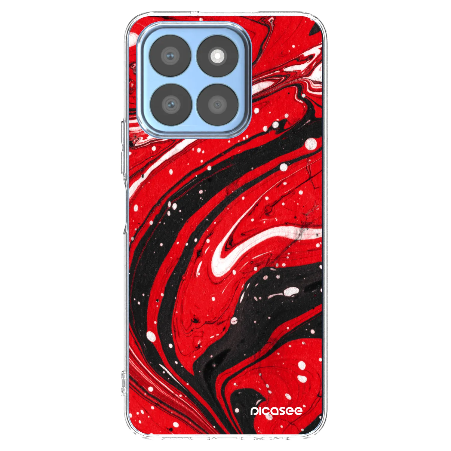Picasee silikonski prozorni ovitek za Honor X8c - Red black