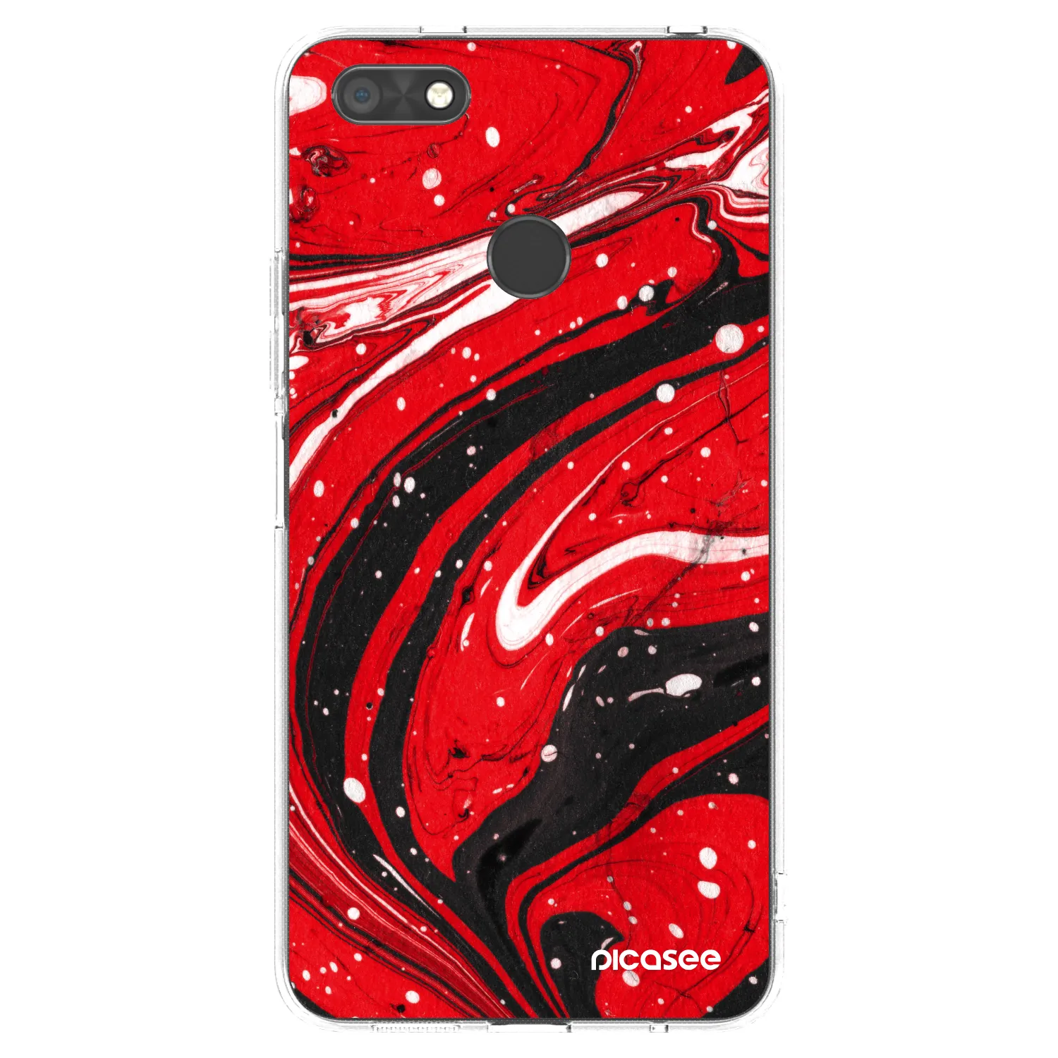 Picasee silikonski prozorni ovitek za Huawei P9 Lite Mini - Red black
