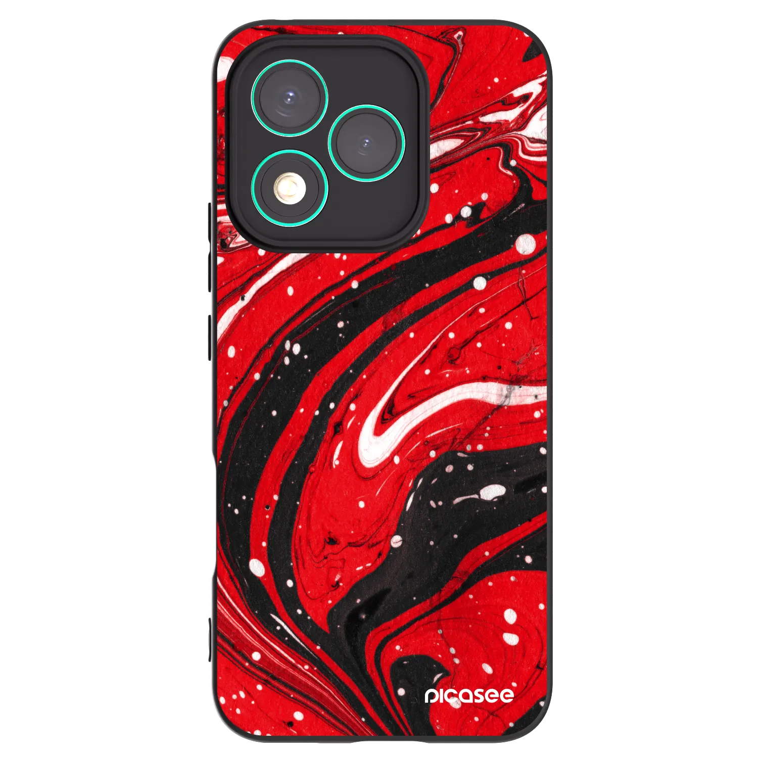 Picasee silikonski črni ovitek za Honor 400 Lite 5G - Red black