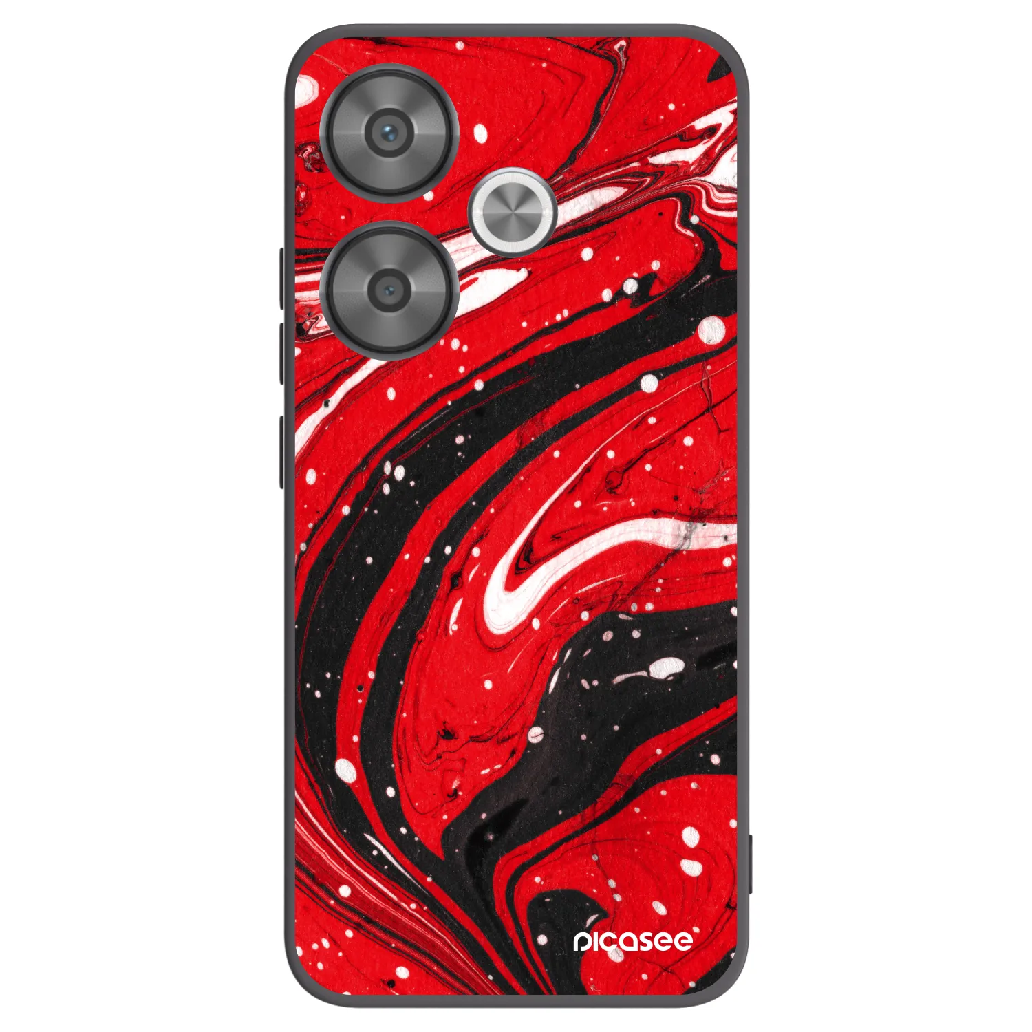Picasee silikonski črni ovitek za Xiaomi Poco F6 - Red black