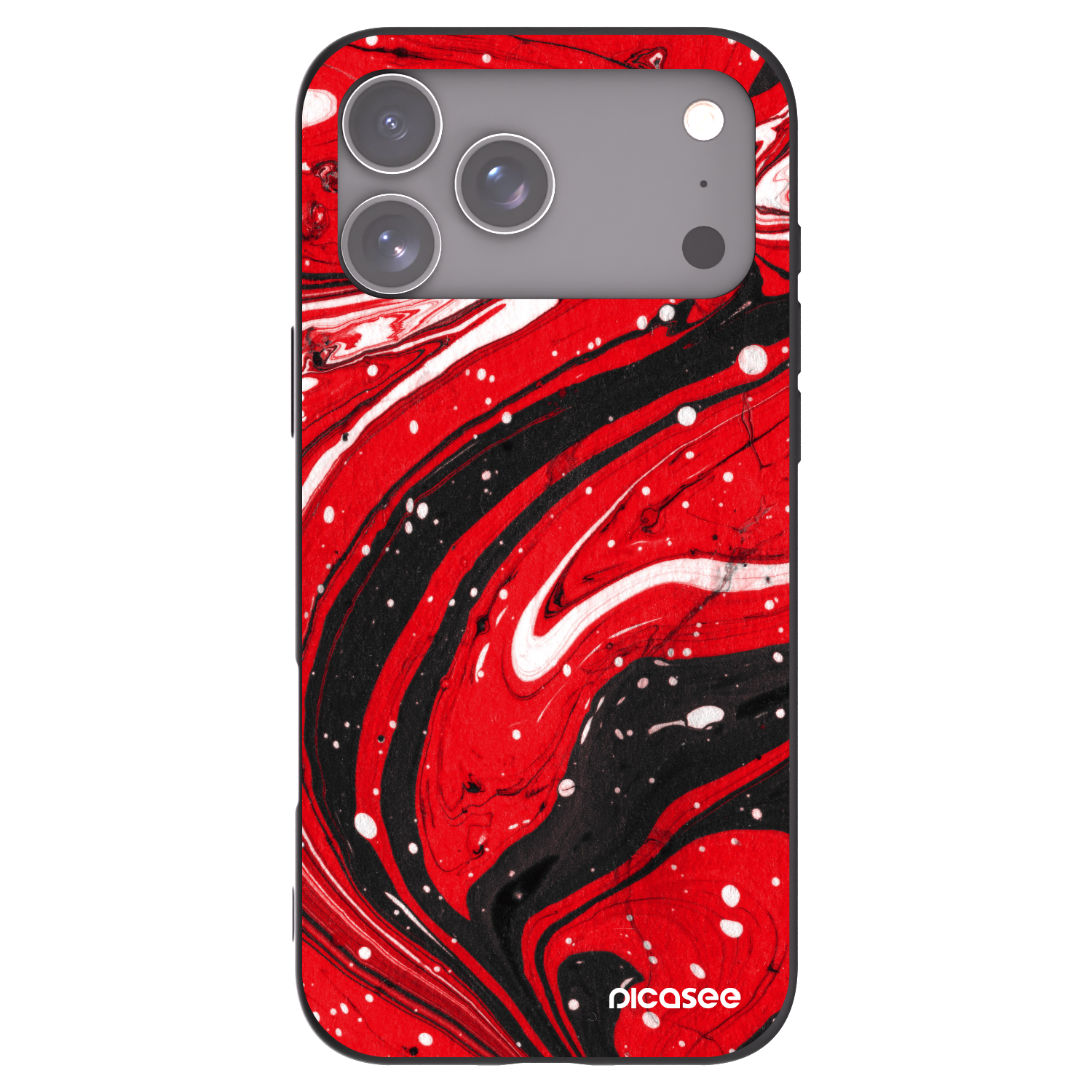 Picasee silikonski črni ovitek za Apple iPhone 17 Pro Max - Red black