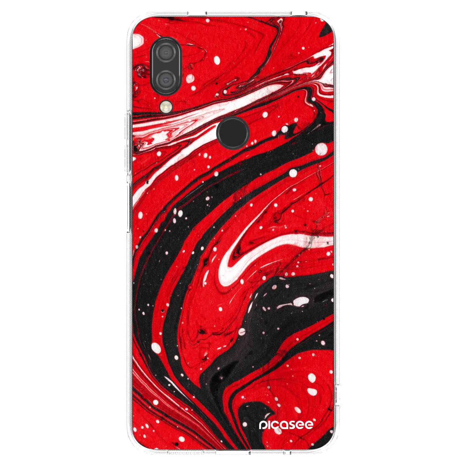 Picasee silikonski prozorni ovitek za Xiaomi Redmi 7 - Red black