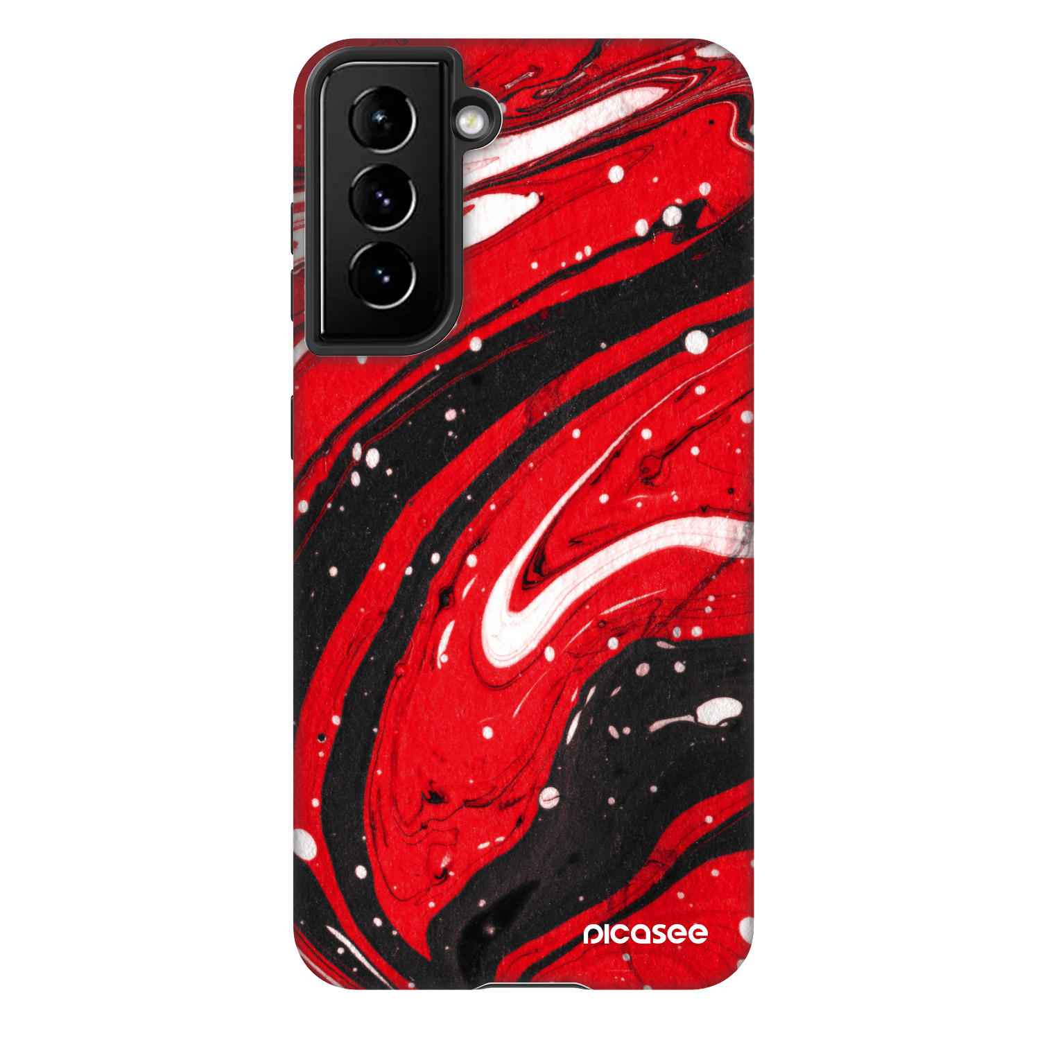 Picasee Fashion Case za Samsung Galaxy S21 5G G991B - Red black