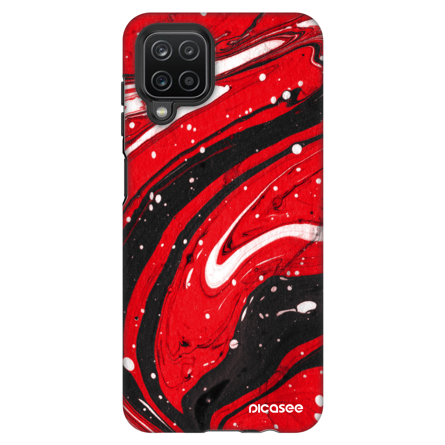 Picasee Fashion Case za Samsung Galaxy A12 A125F - Red black