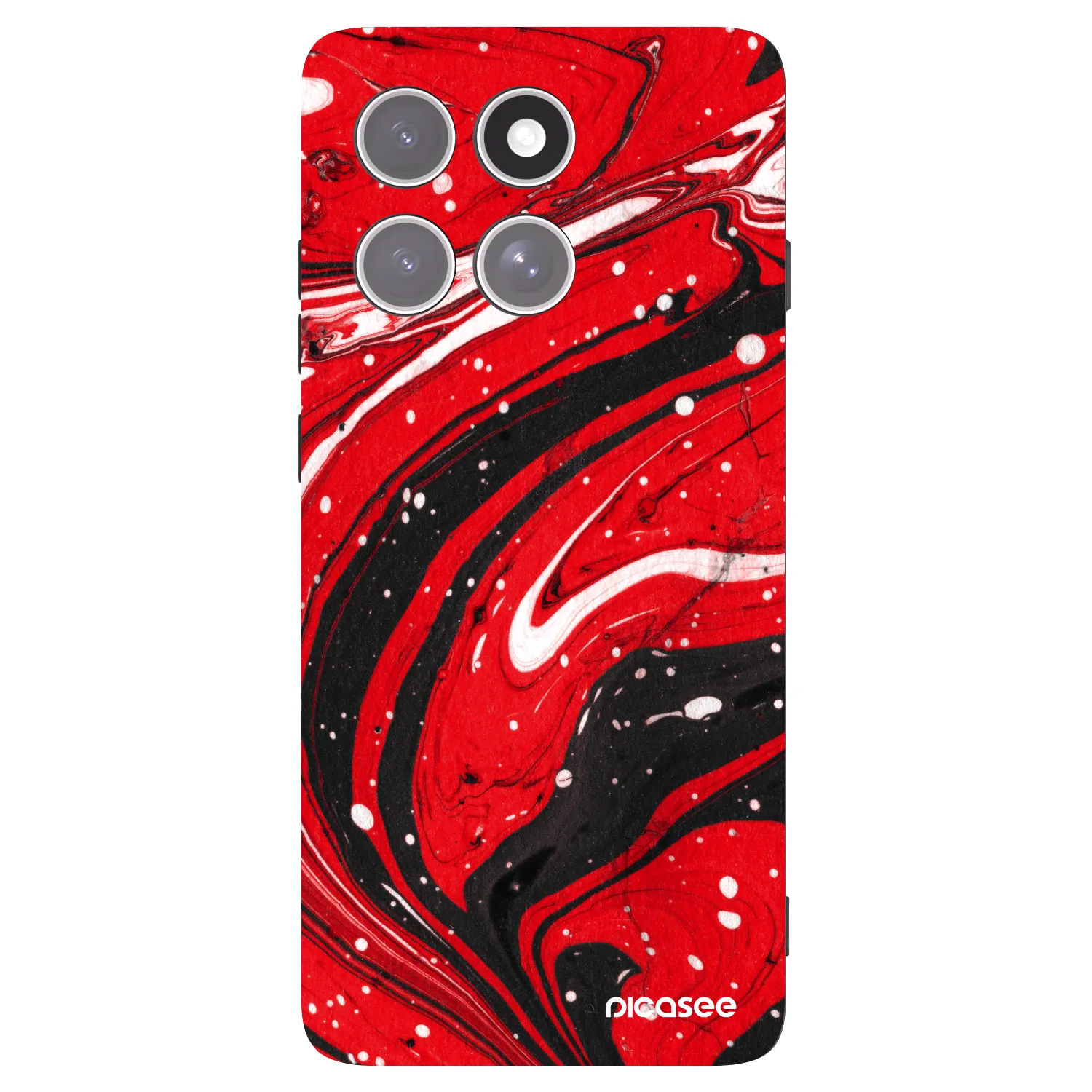 Picasee silikonski črni ovitek za Motorola Edge 60 Pro - Red black