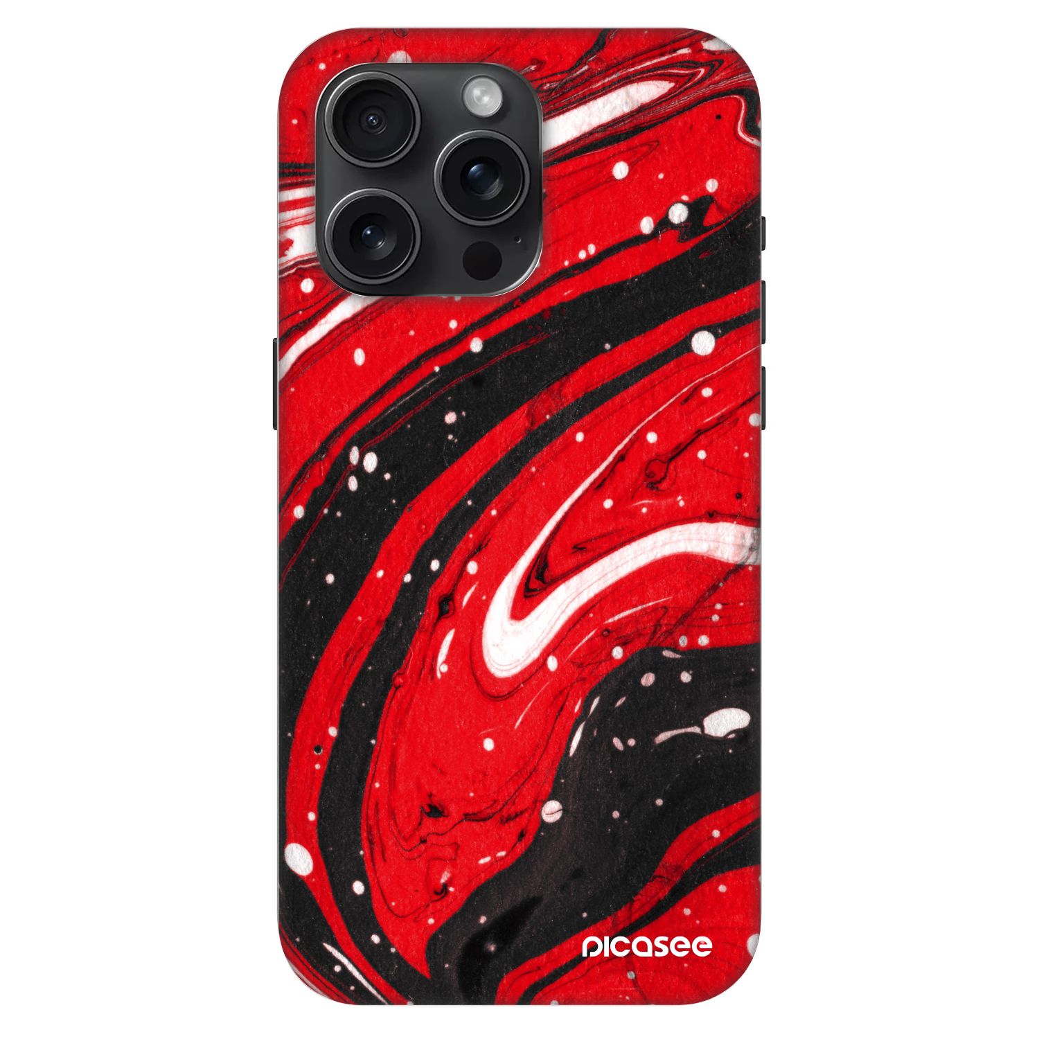 Picasee Fashion Case MagSafe za Apple iPhone 15 Pro Max - Red black