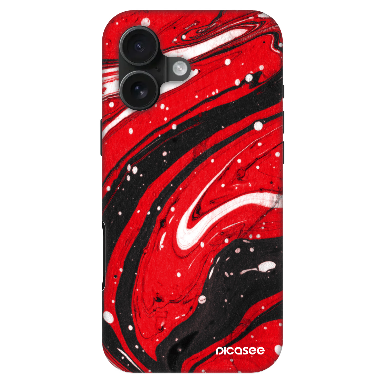 Picasee Fashion Case MagSafe za Apple iPhone 16 - Red black