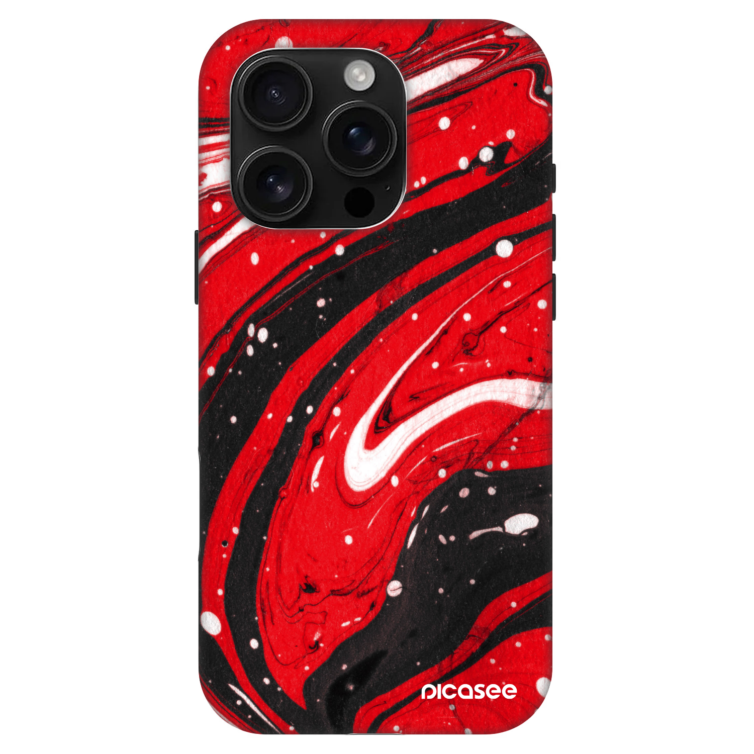 Picasee Fashion Case MagSafe za Apple iPhone 16 Pro - Red black