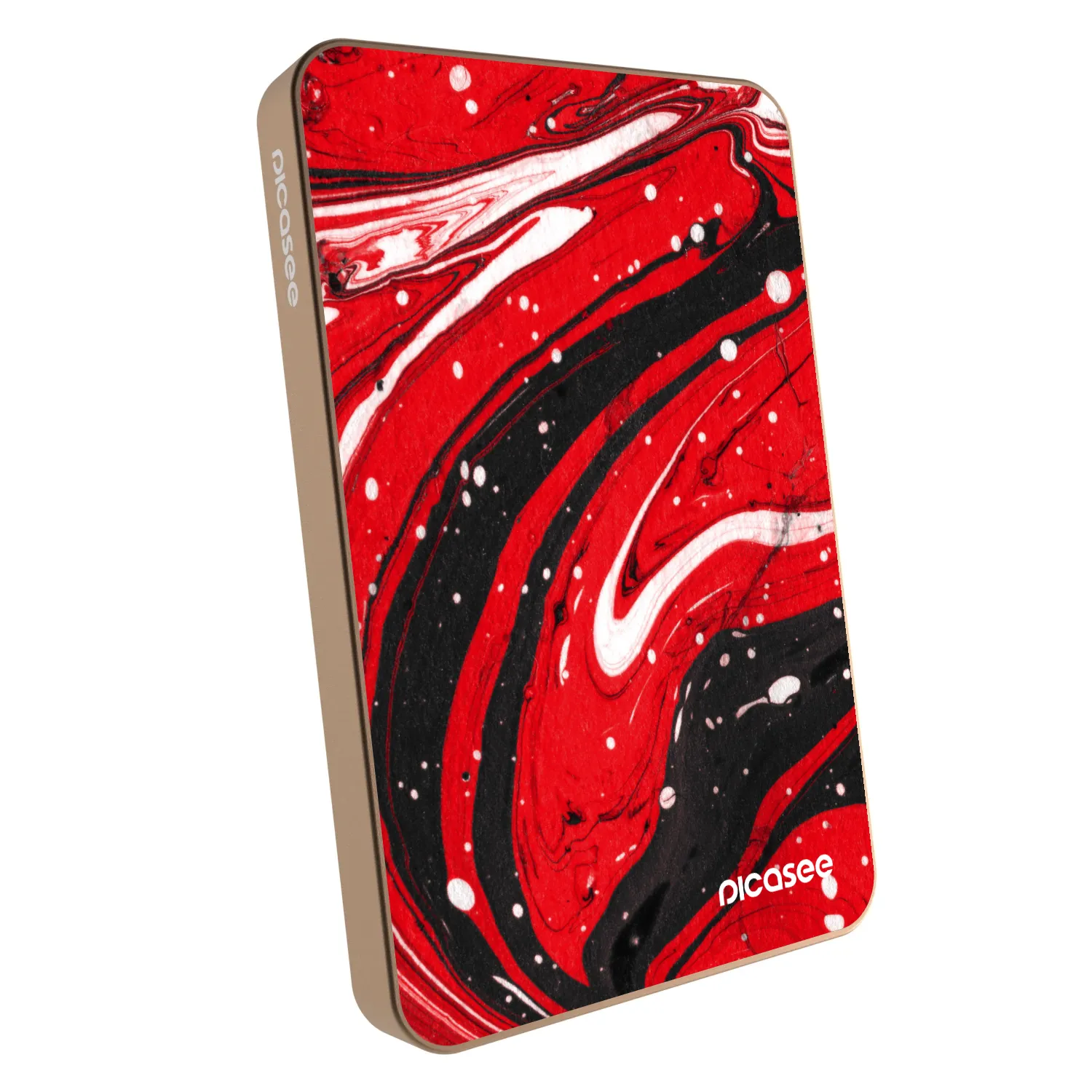 Picasee Prenosna baterija z MagSafe 5 000 mAh Zlati - Red black