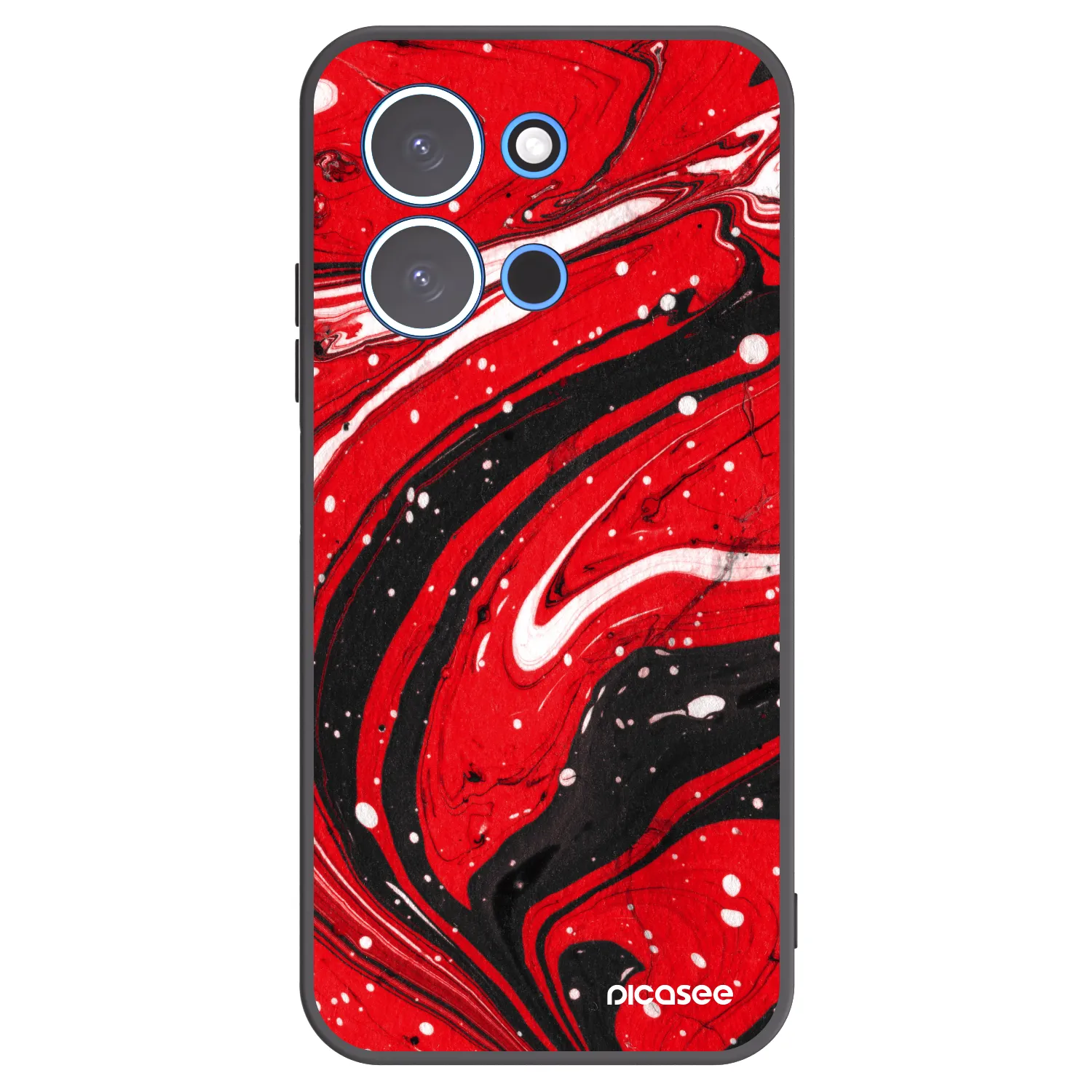 Picasee silikonski črni ovitek za Xiaomi Redmi 15C 4G - Red black