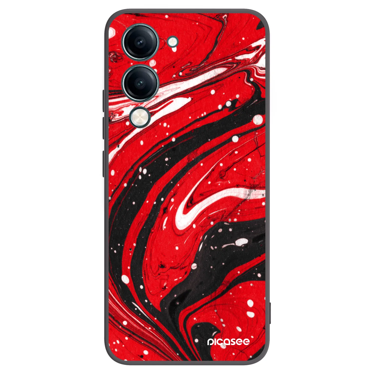 Picasee silikonski črni ovitek za Vivo Y29s 5G - Red black