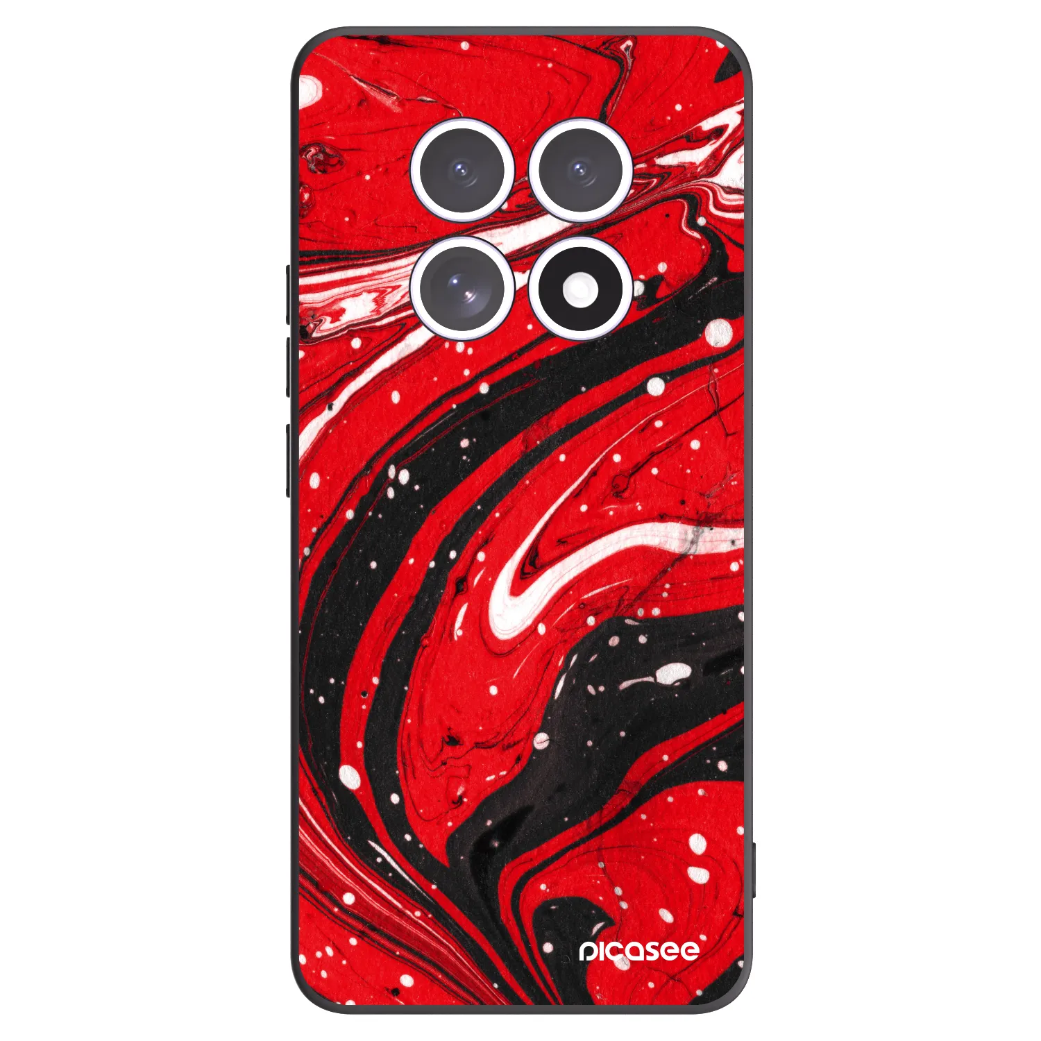Picasee silikonski črni ovitek za Xiaomi Redmi Note 15 - Red black