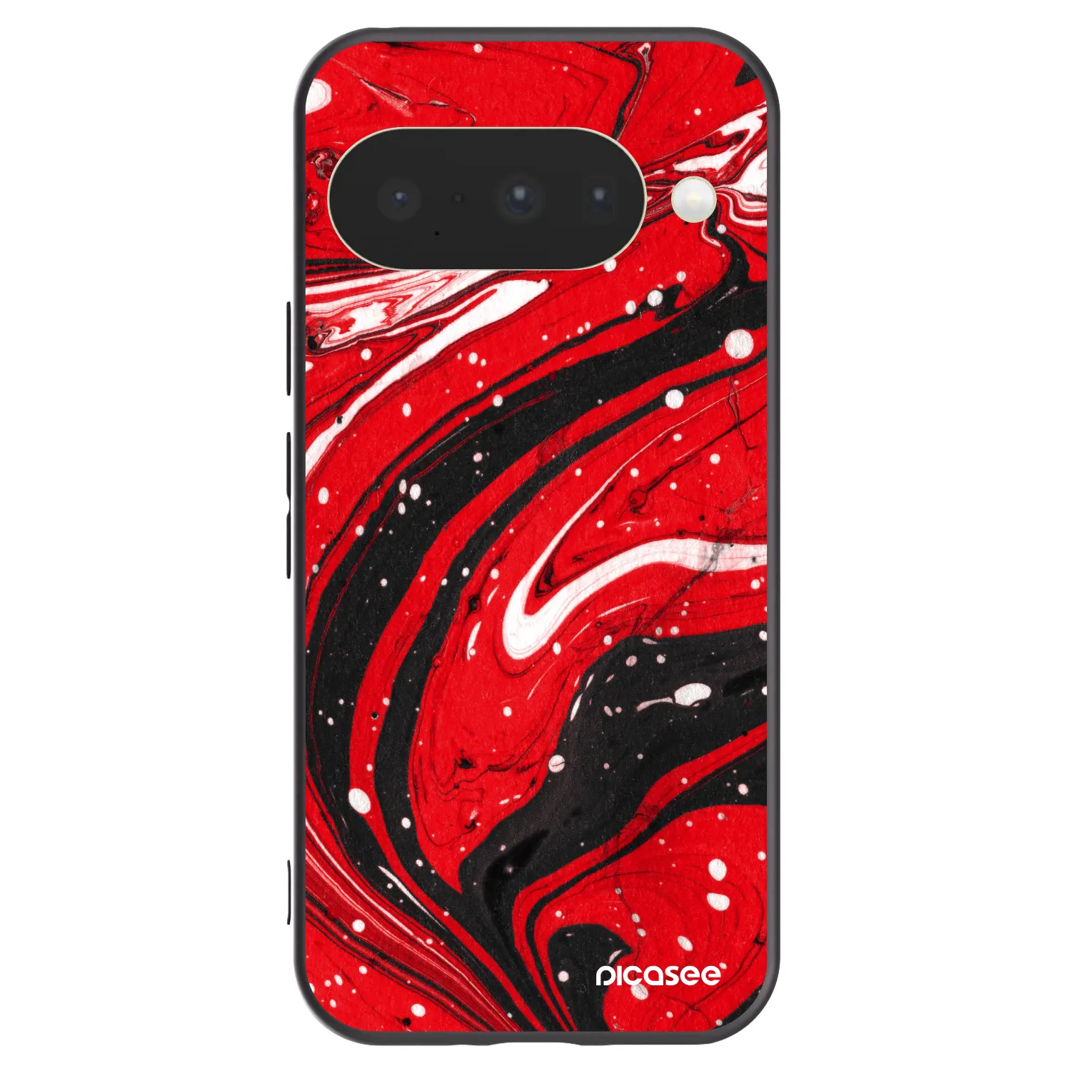 Picasee silikonski črni ovitek za Google Pixel 10 - Red black