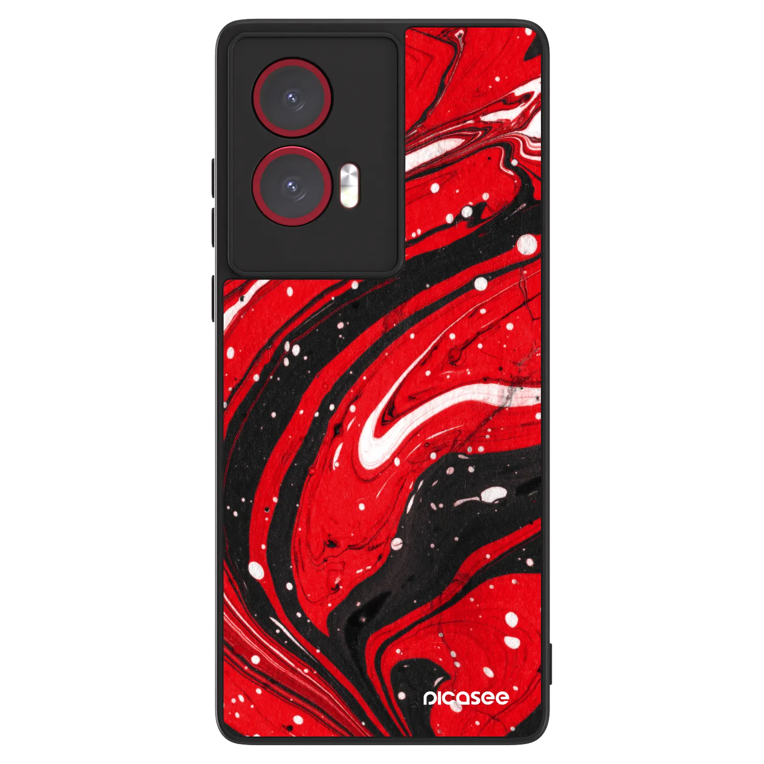 Picasee ULTIMATE CASE za Motorola Edge 50 Fusion - Red black