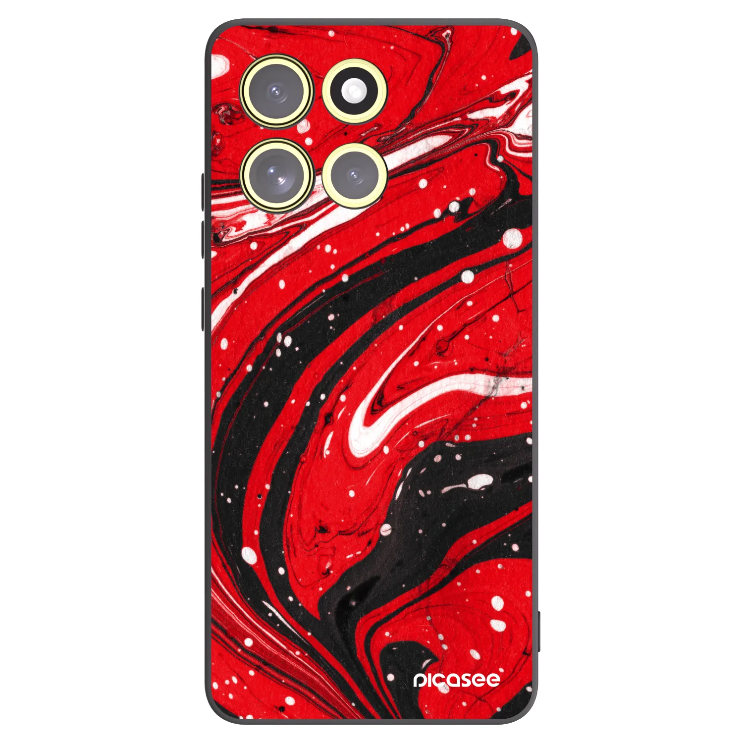 Picasee silikonski črni ovitek za Motorola Moto G86 Power 5G - Red black